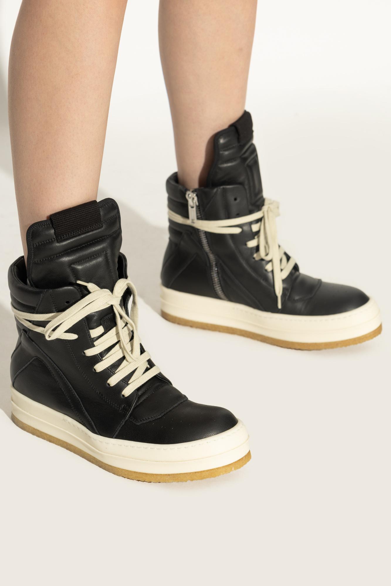 スニーカー Rick Owens High-Top Leather Sneakers Rick Owens high-top Leather Sneakers | Black | FARFETCH