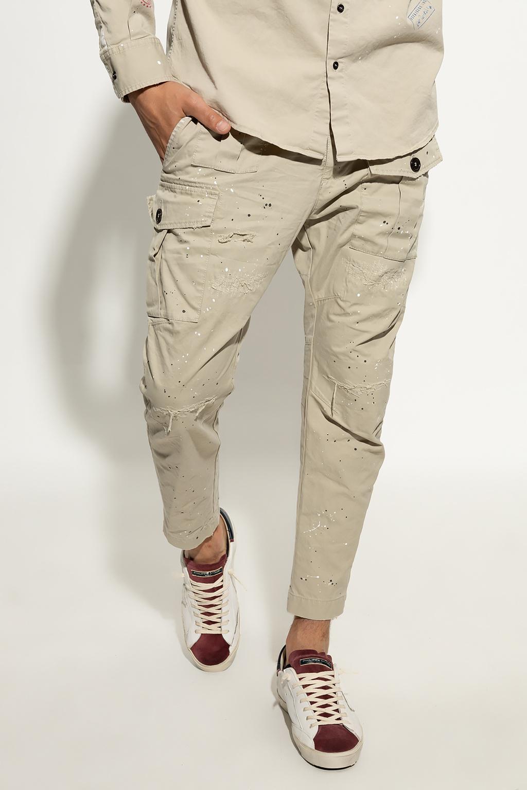 DSquared² Cotton 'sexy Cargo' Trousers in Grey (Gray) for Men | Lyst