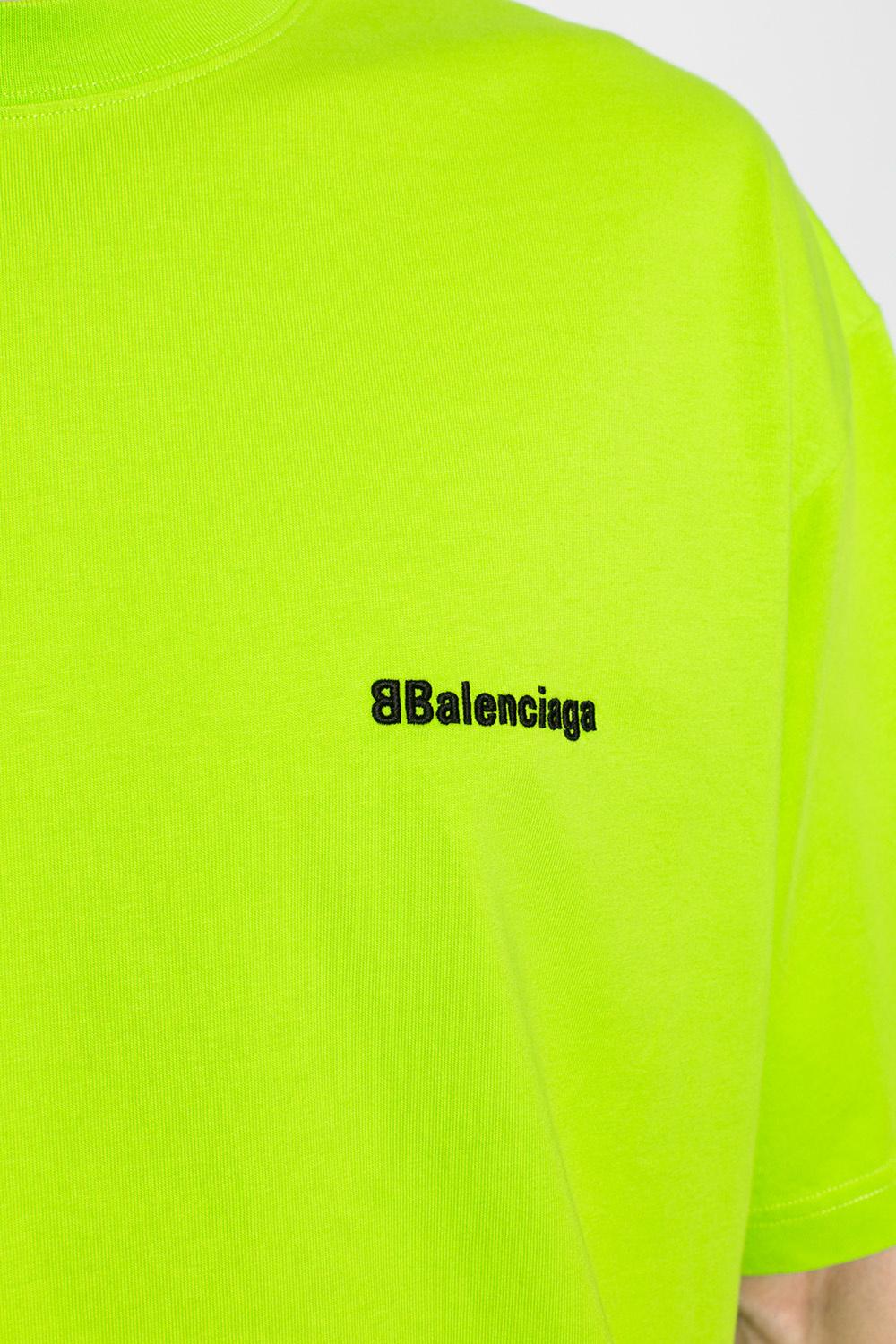 Balenciaga T-shirt With Logo in Green for Men | Lyst