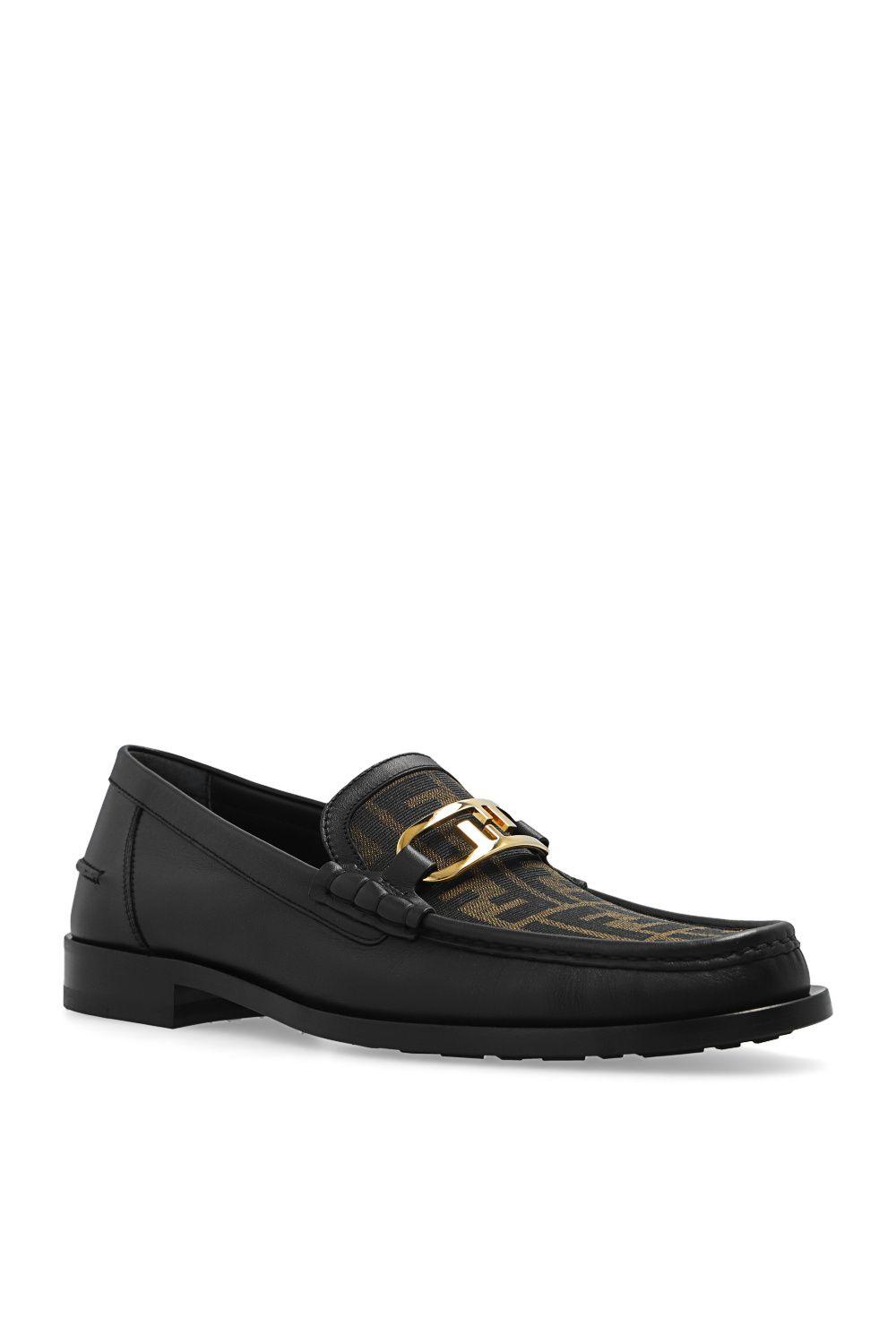 FENDI O’Lock leather loafers - Brown