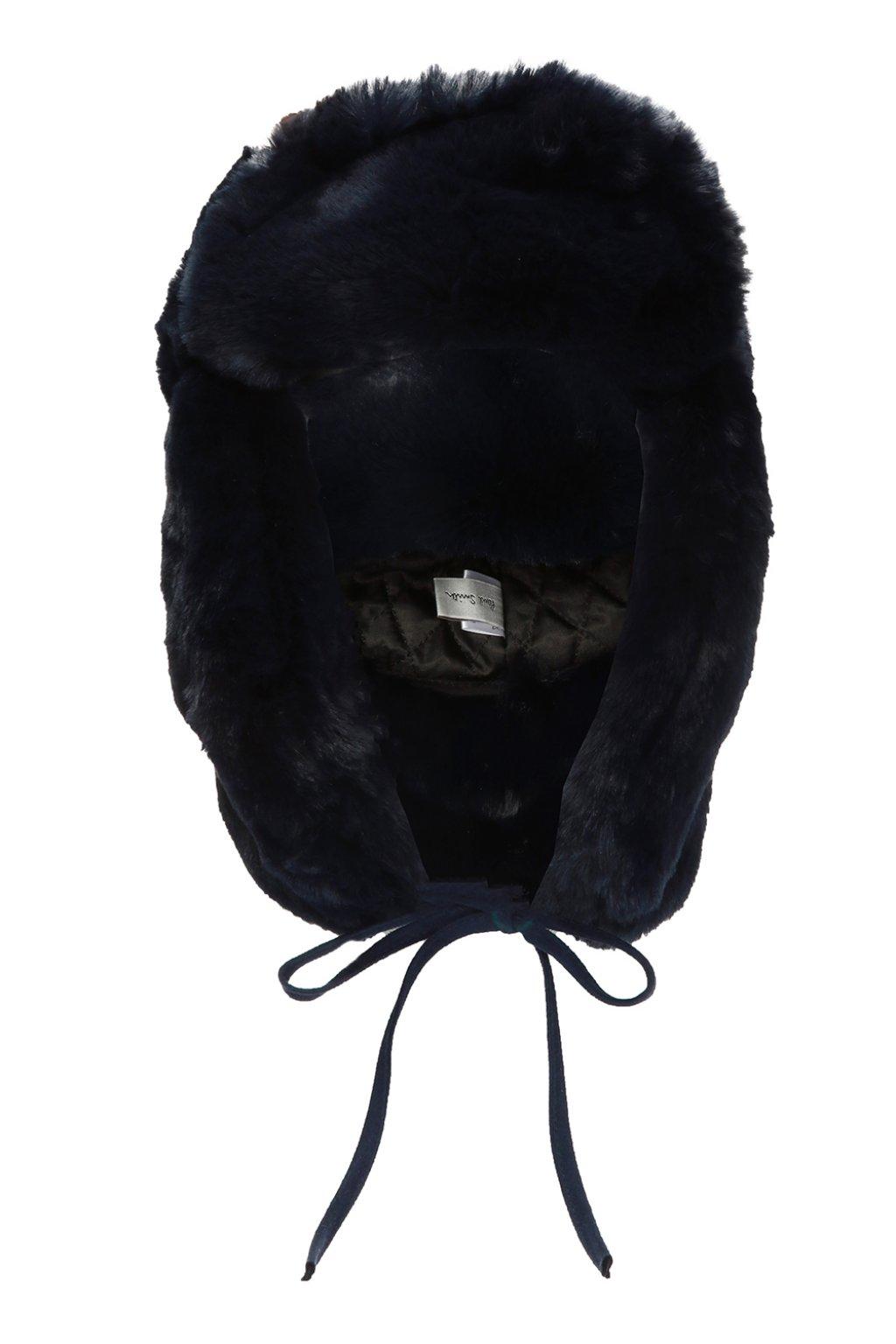 Navy blue fur hat Clearance