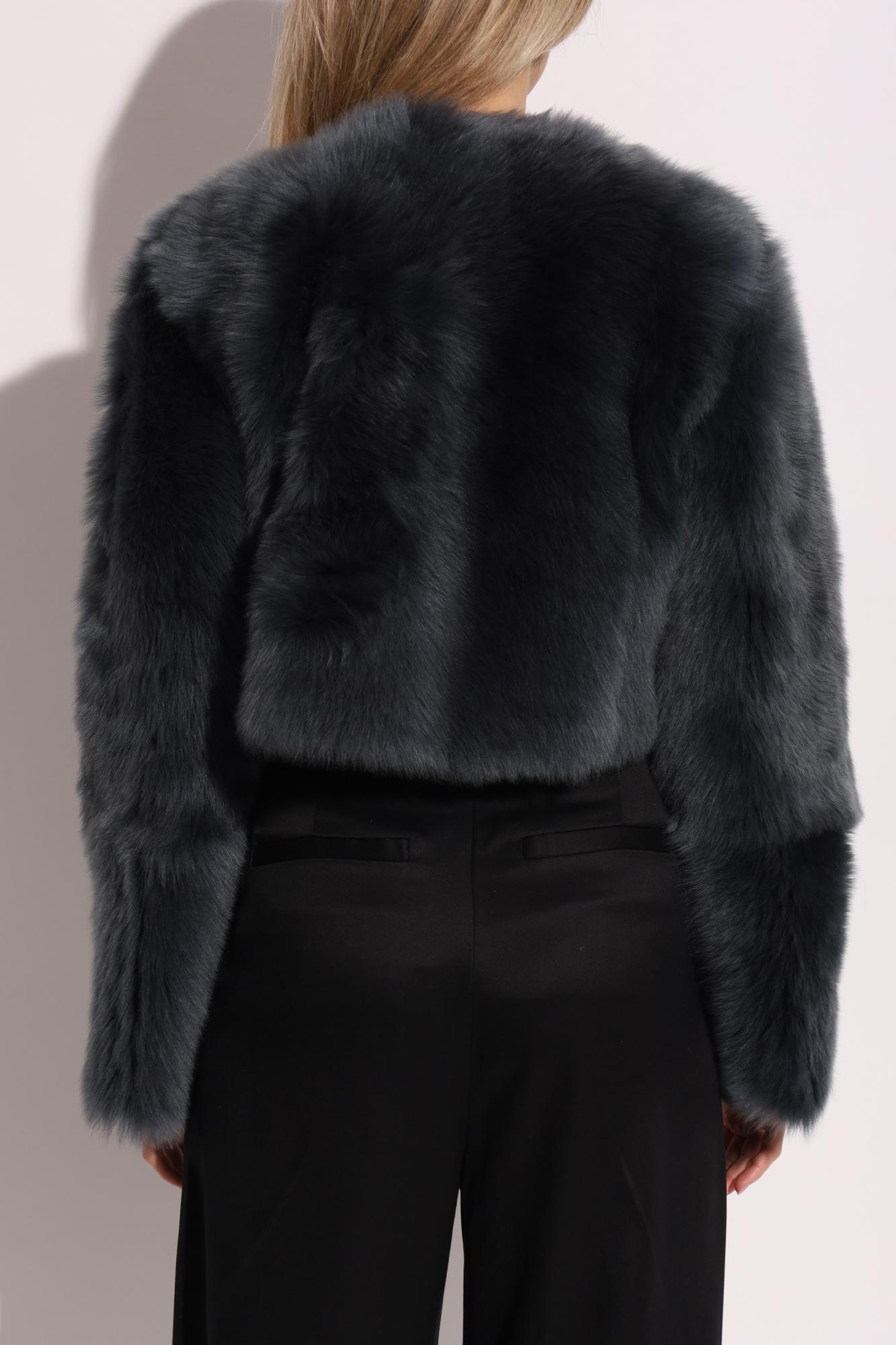 IRO Fur 'Real' in Black Lyst UK