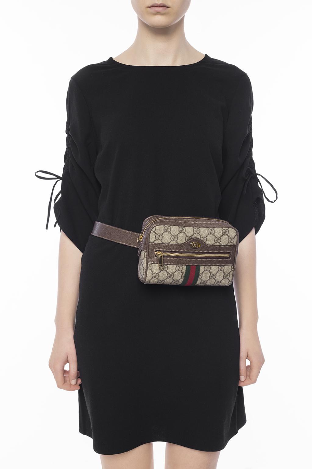 Gucci Canvas Ophidia GG Supreme Small Belt Bag Bag in Brown - Lyst