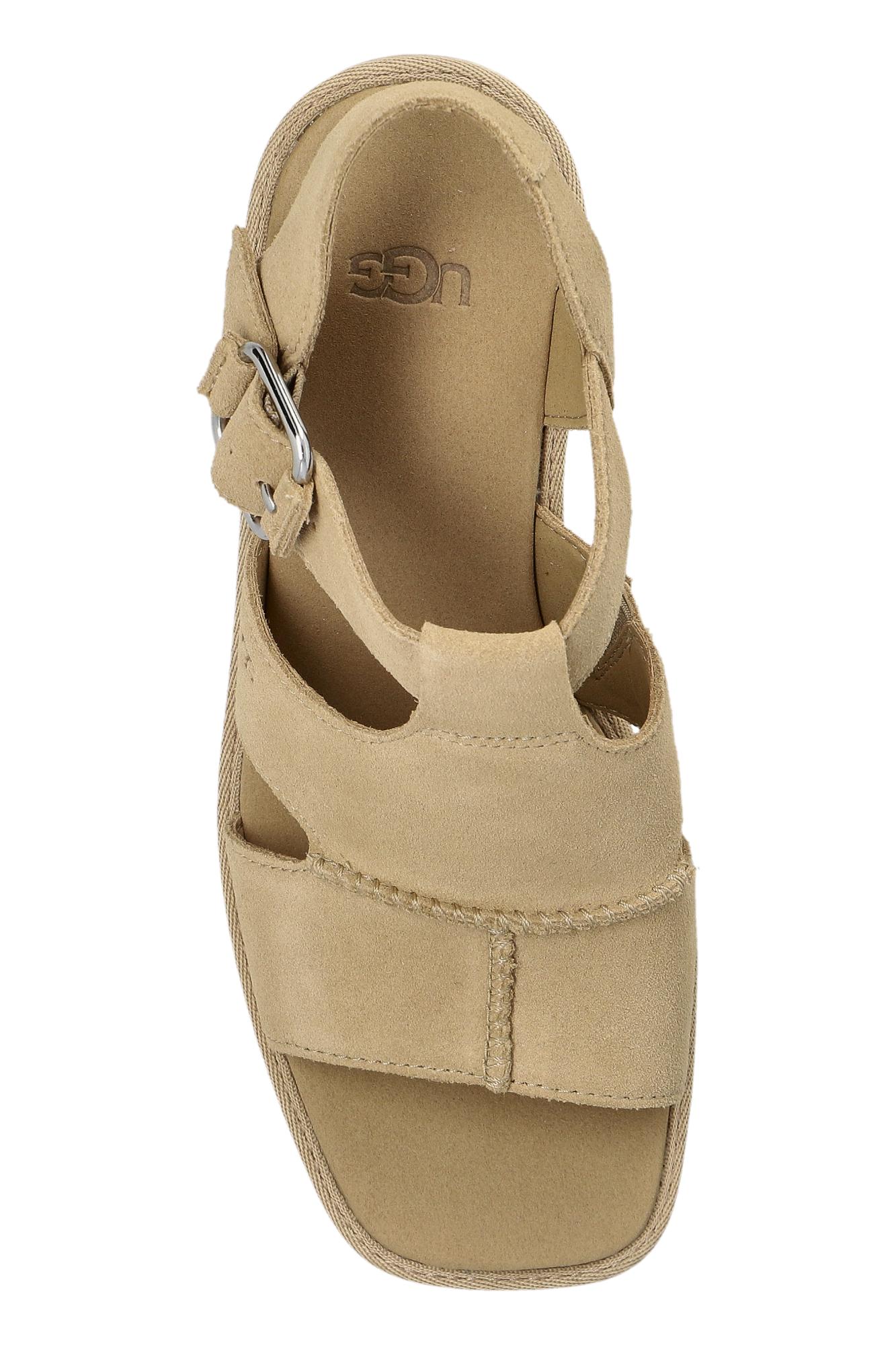 UGG Platform Sandals W New Heights Platform T-Strap in Natural | Lyst