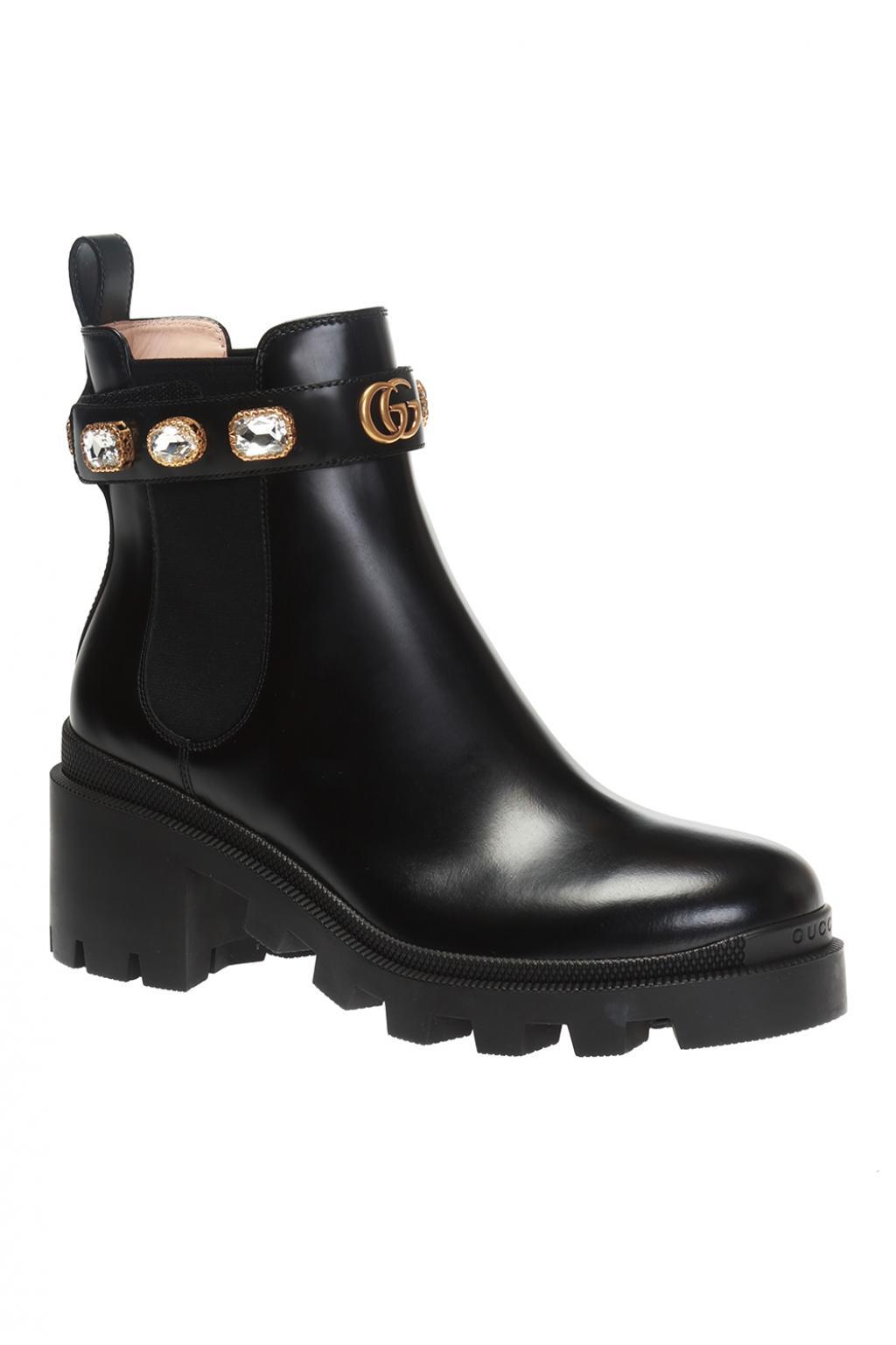 black gucci ankle boots