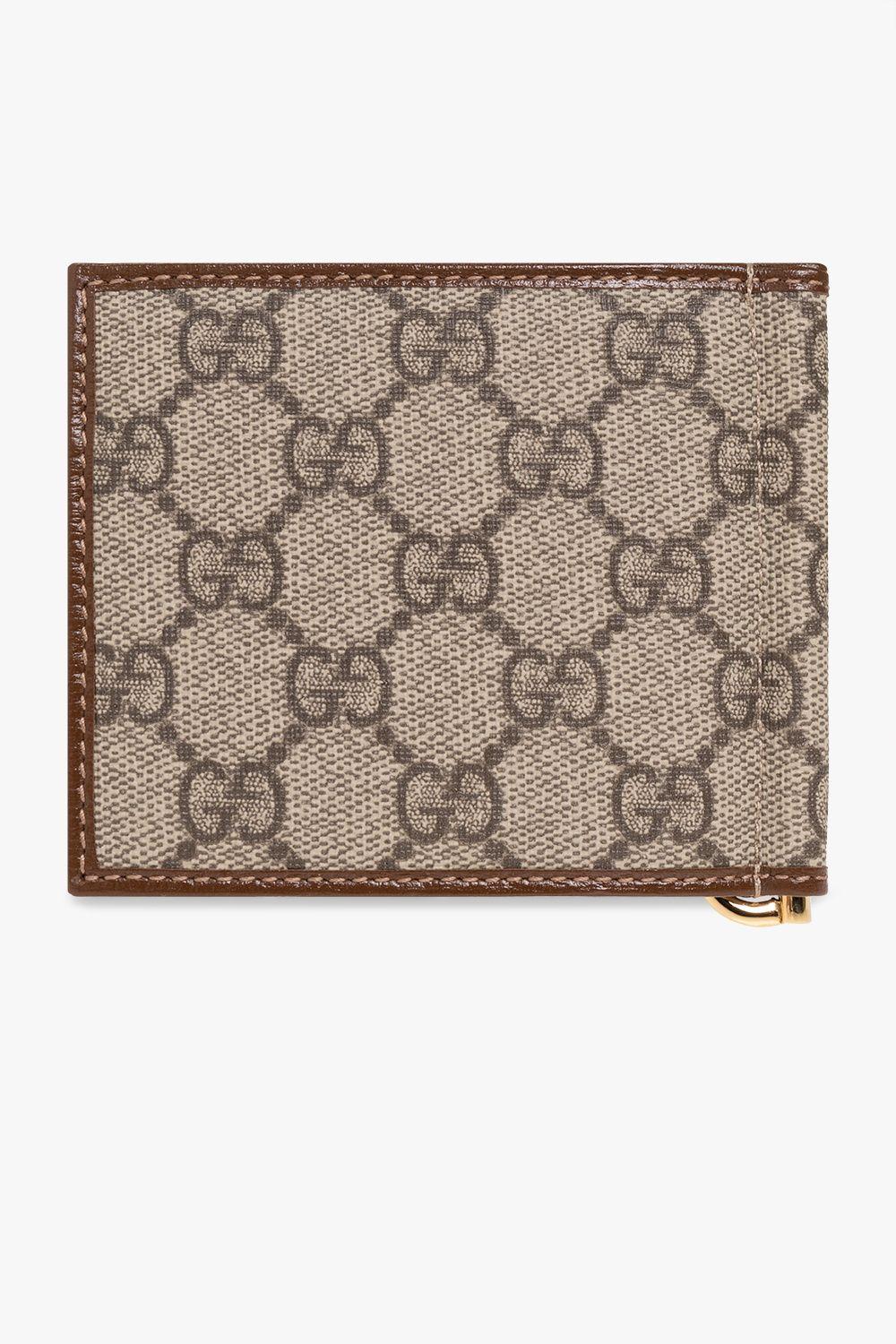 Brown Gucci GG Canvas Bi-Fold Small Wallet