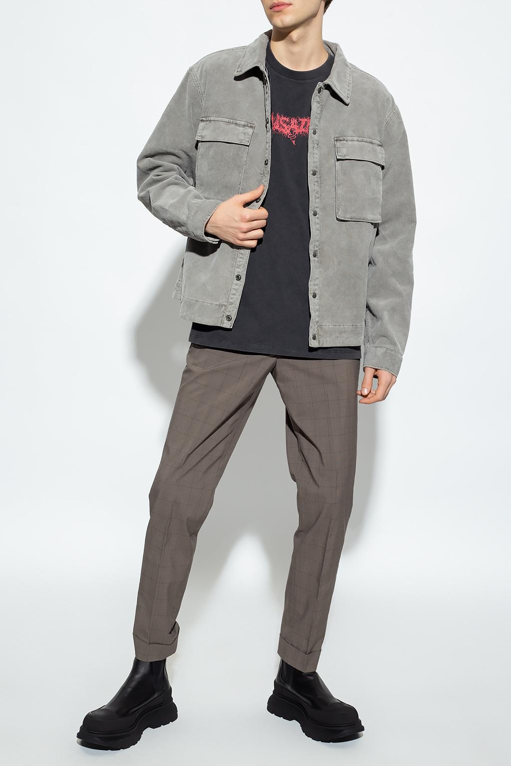 AllSaints 'natt' Corduroy Jacket in Grey for Men | Lyst UK