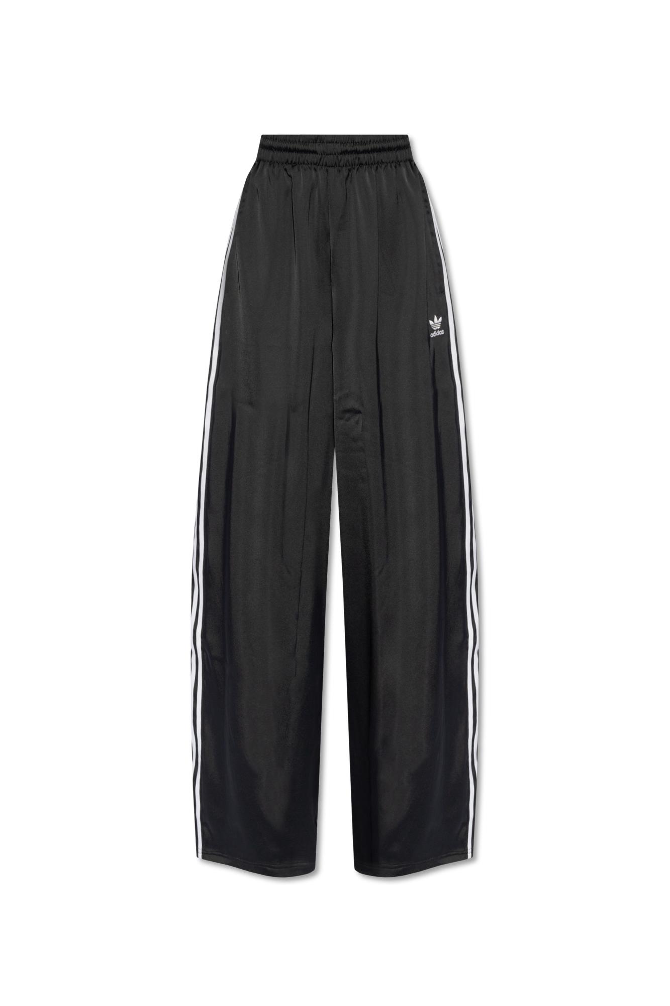【adidas】アディダス PIN STRIPE SATIN PANTS adidas Originals Satin Trousers in Black | Lyst