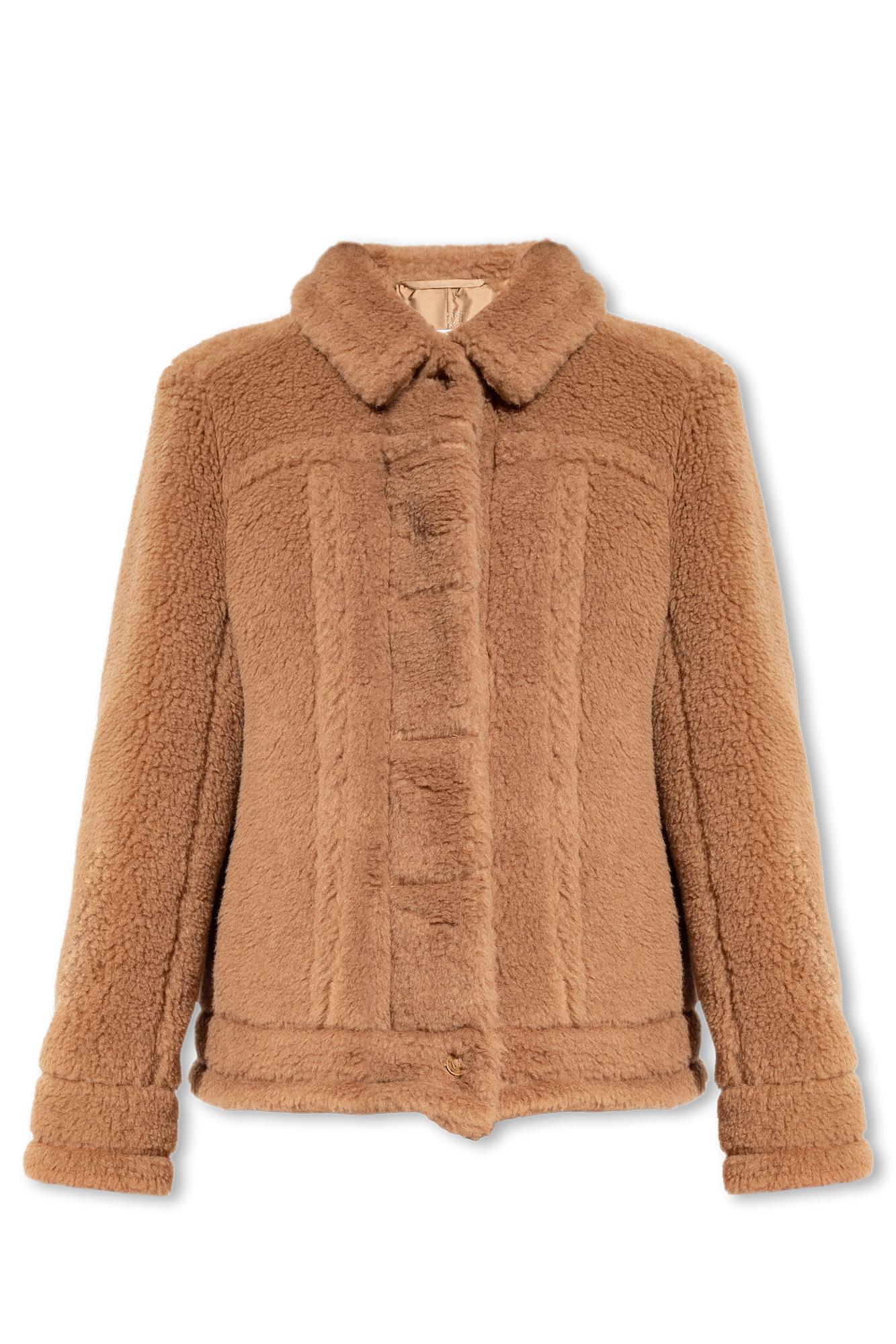 Max Mara Alpaca-wool Caserta Teddy Coat in Natural