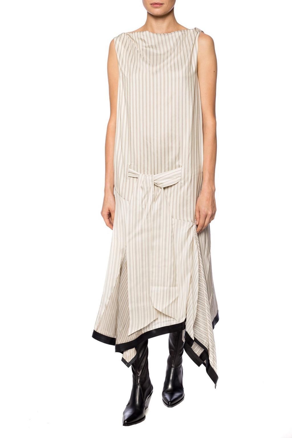 JW Anderson Striped Dress in Natural - Lyst
