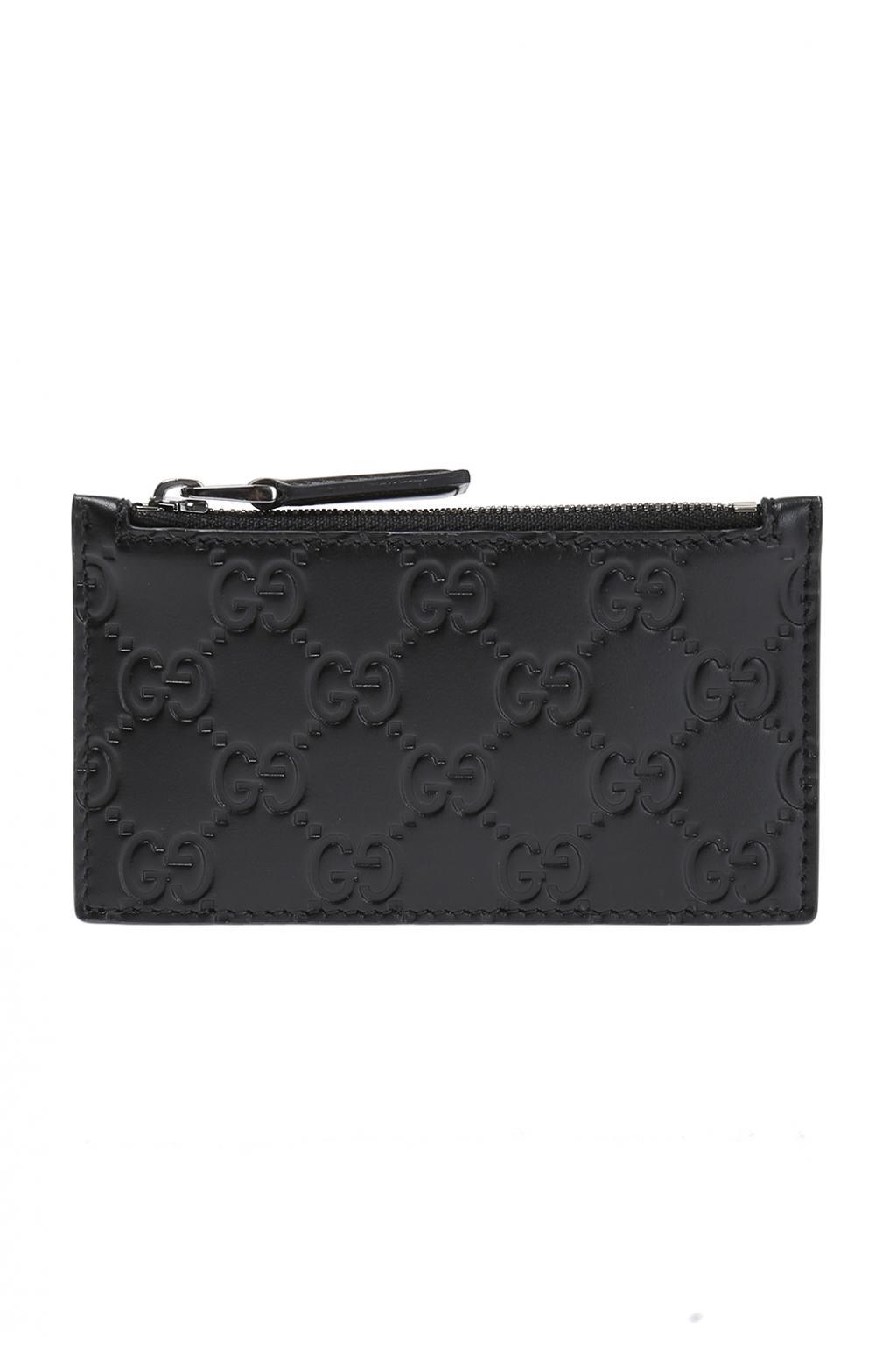 Gucci Leather Card Case in Black for Men Lyst