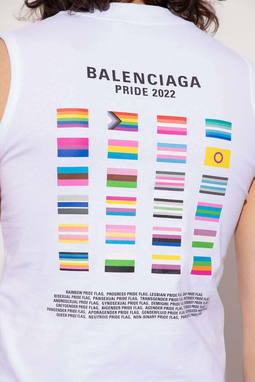 Balenciaga 'pride 2022' Sleeveless T-shirt in White for Men | Lyst