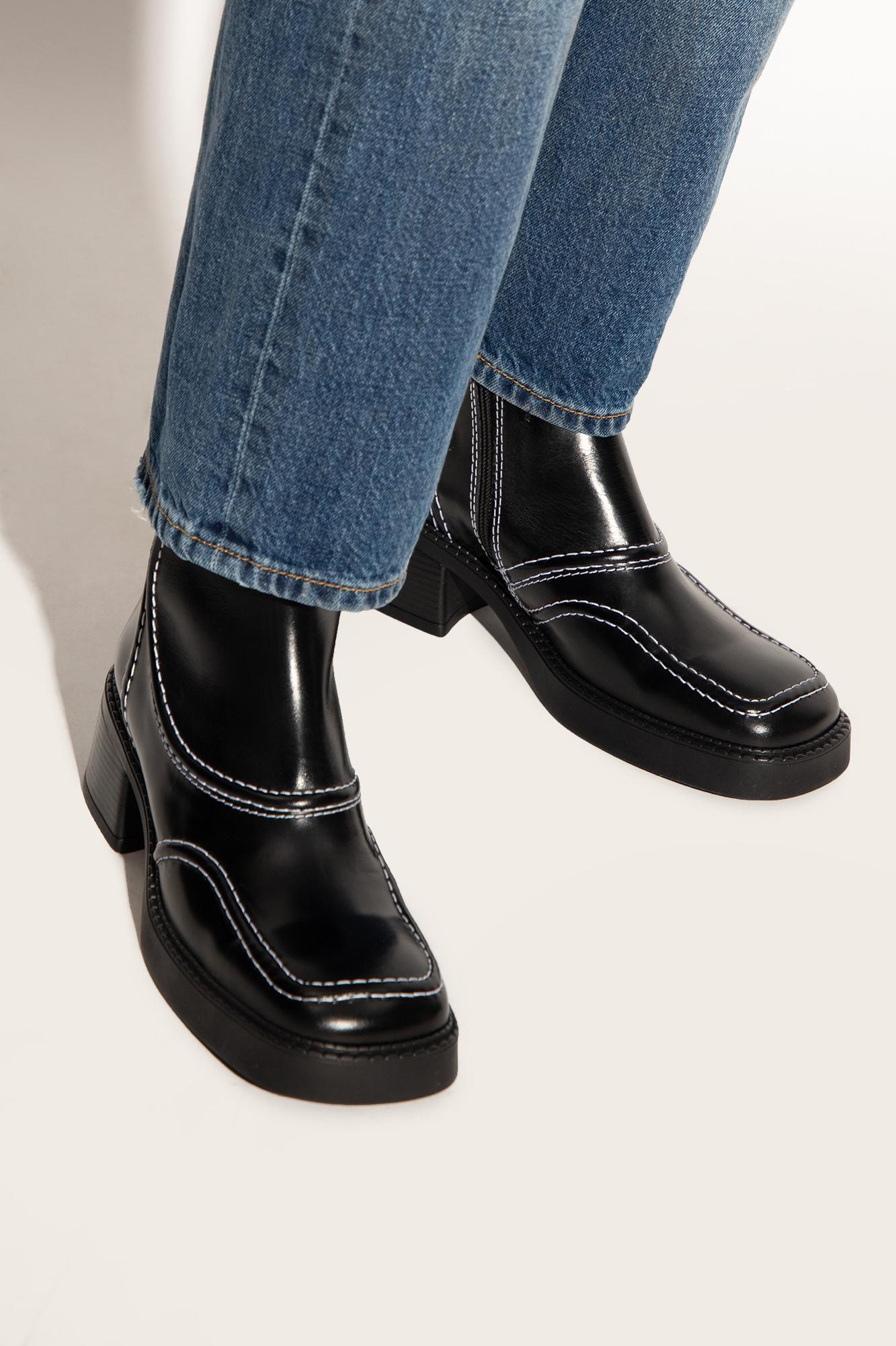 Miista Malene Heeled Ankle Boots In Black Lyst