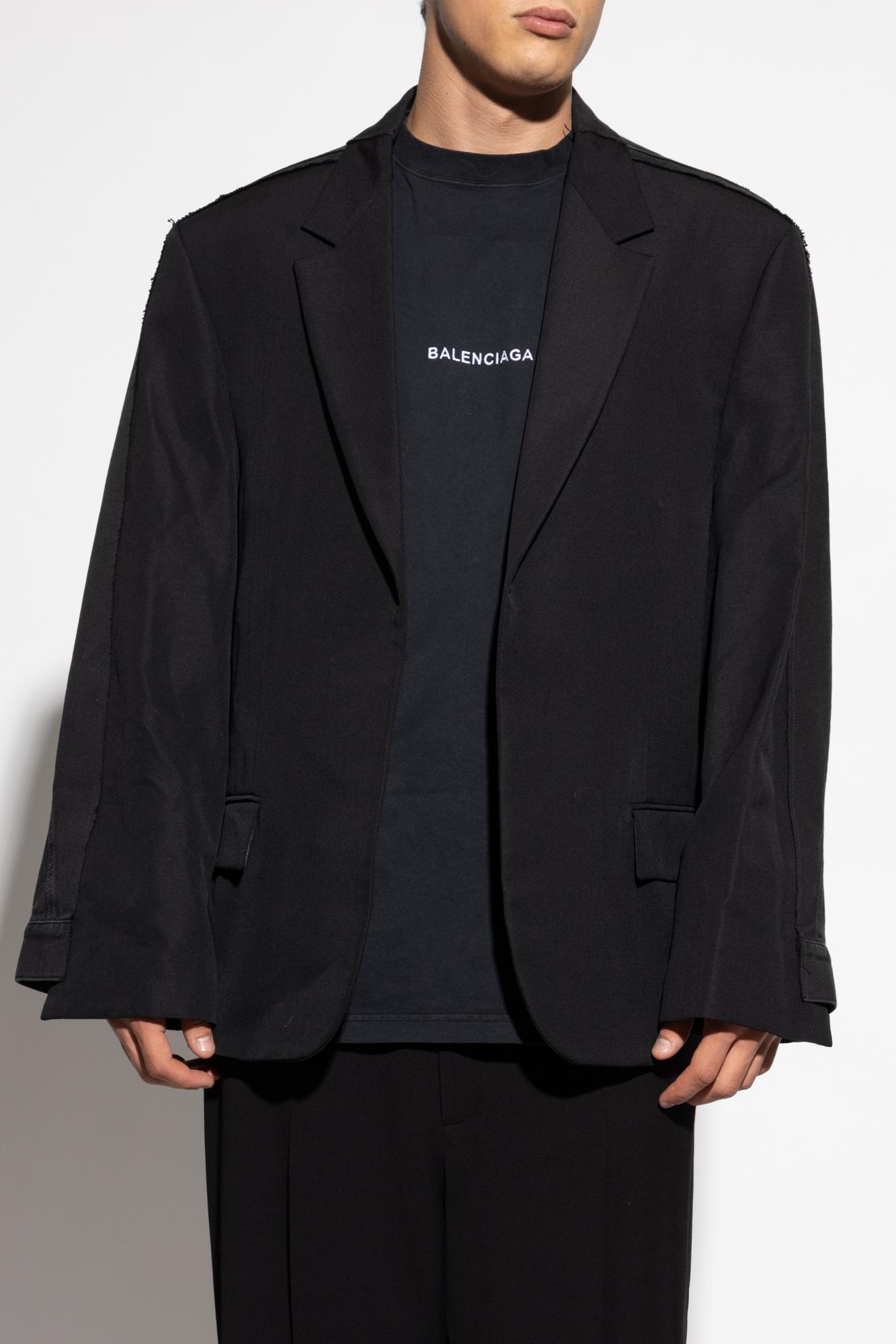 【送料&関税込】Balenciaga Blazer Jacket Blazer jacket with logo BALENCIAGA | Blondie Shop