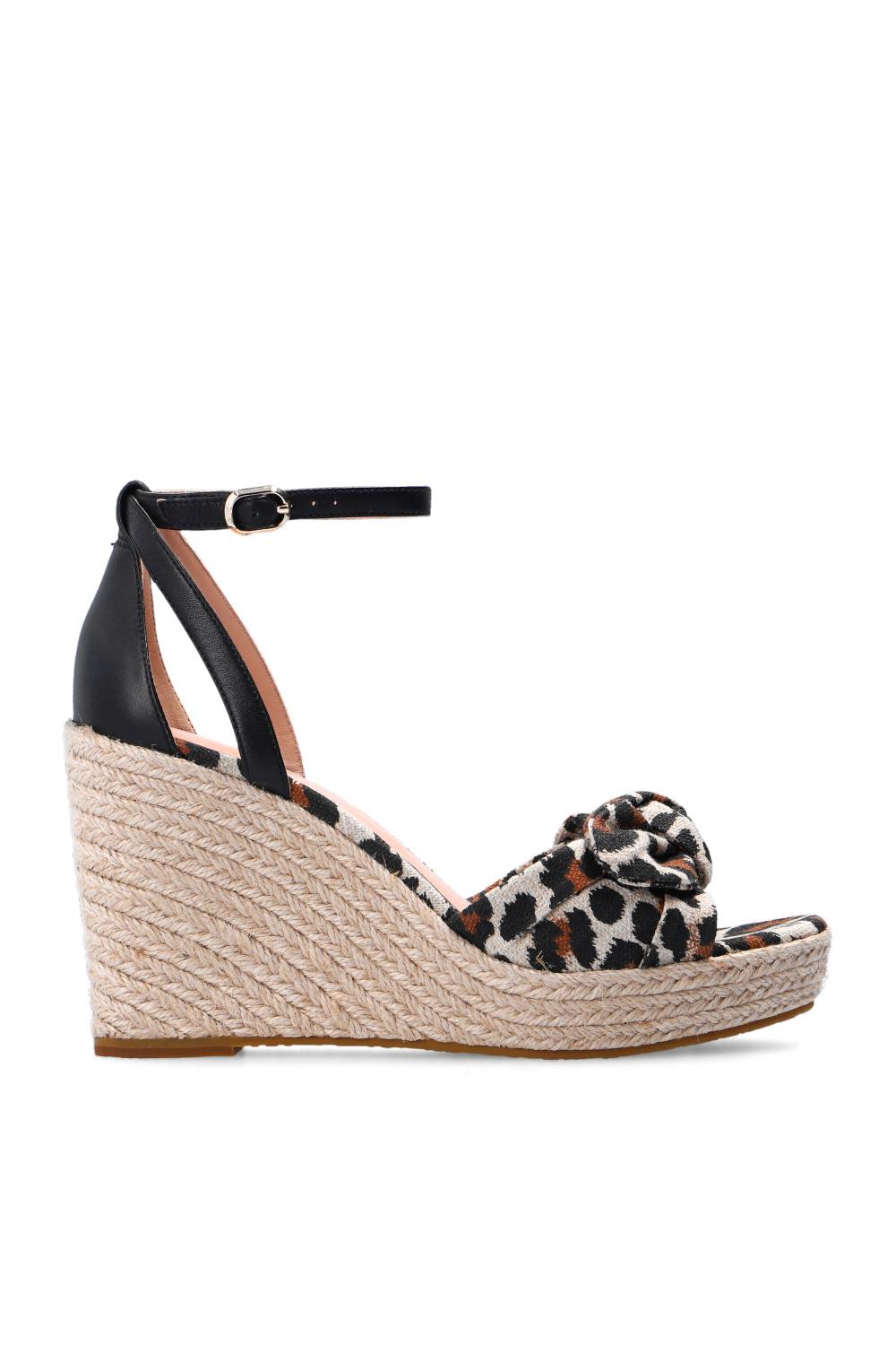 wedge sandals with bow