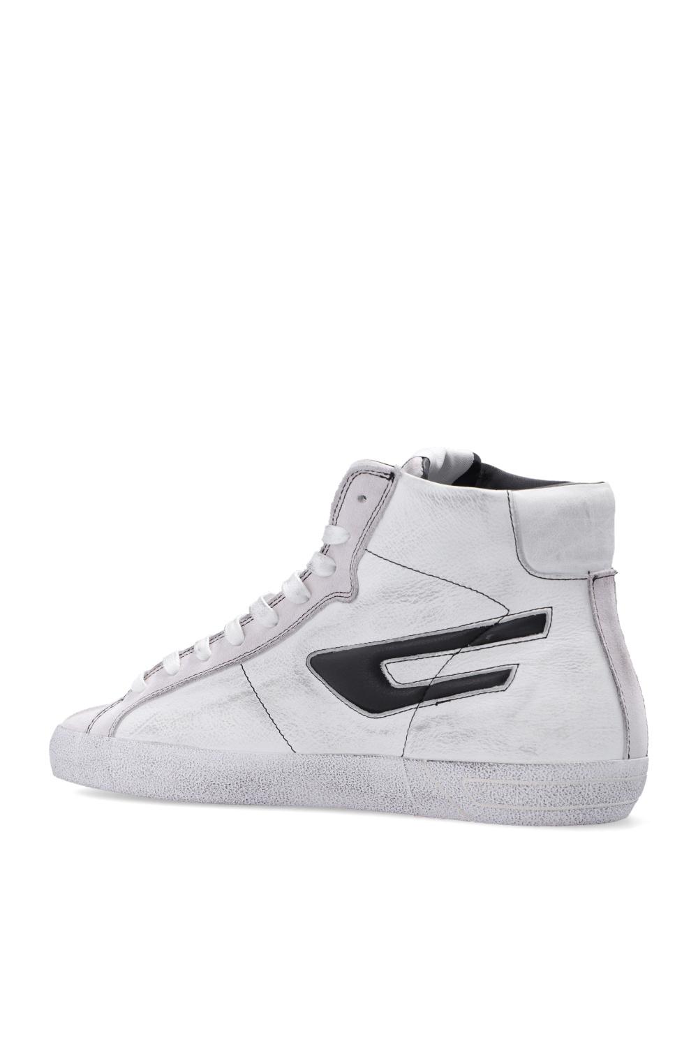 DIESEL Leather 's-leroji Mid' Sneakers in White for Men | Lyst