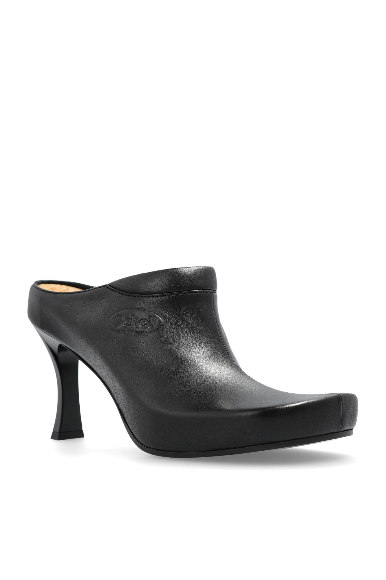サンダル・ミュール BALENCIAGA Printed Satiin Knife Bow Mules Women's Knife Bow Sandal in Black/silver | Balenciaga US