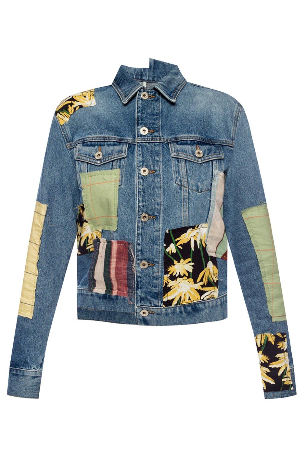 Loewe Patched Denim Jacket in Blue - Lyst