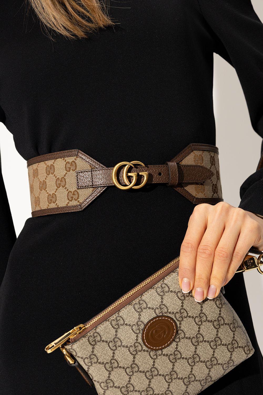 Gucci 2015 Re-edition GG Wide Leather Belt (Belts,Waist)