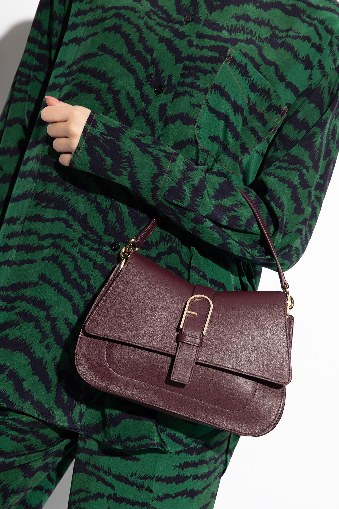 Furla Flow leather shoulder bag - Purple