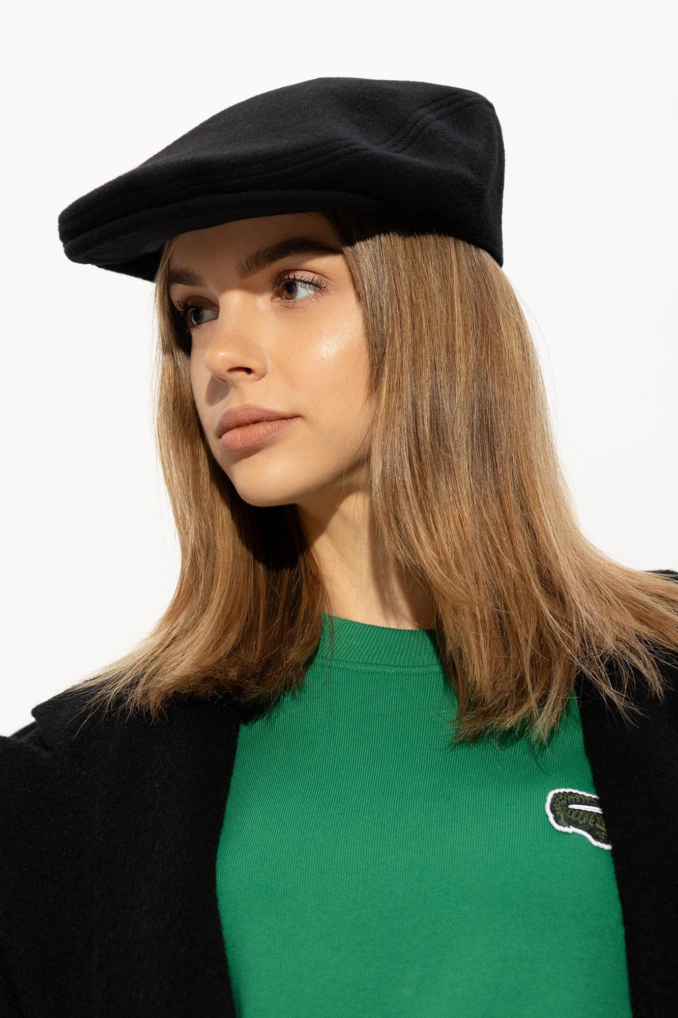 Lacoste Wool Flat Cap in Black Lyst UK