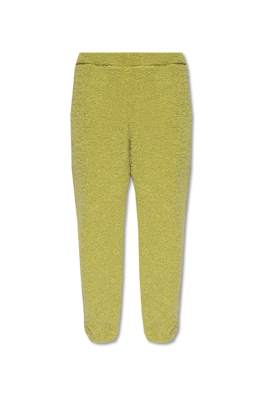DIESEL Faux Fur Trousers in Green for 