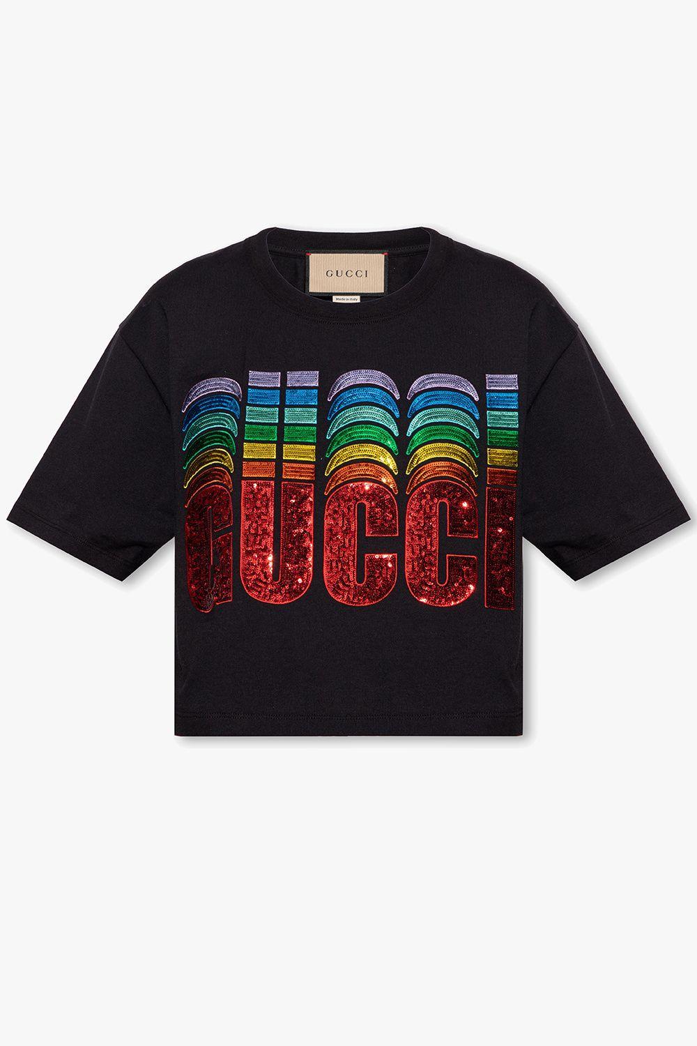Gucci Oversize Top With Logo in Black | Lyst
