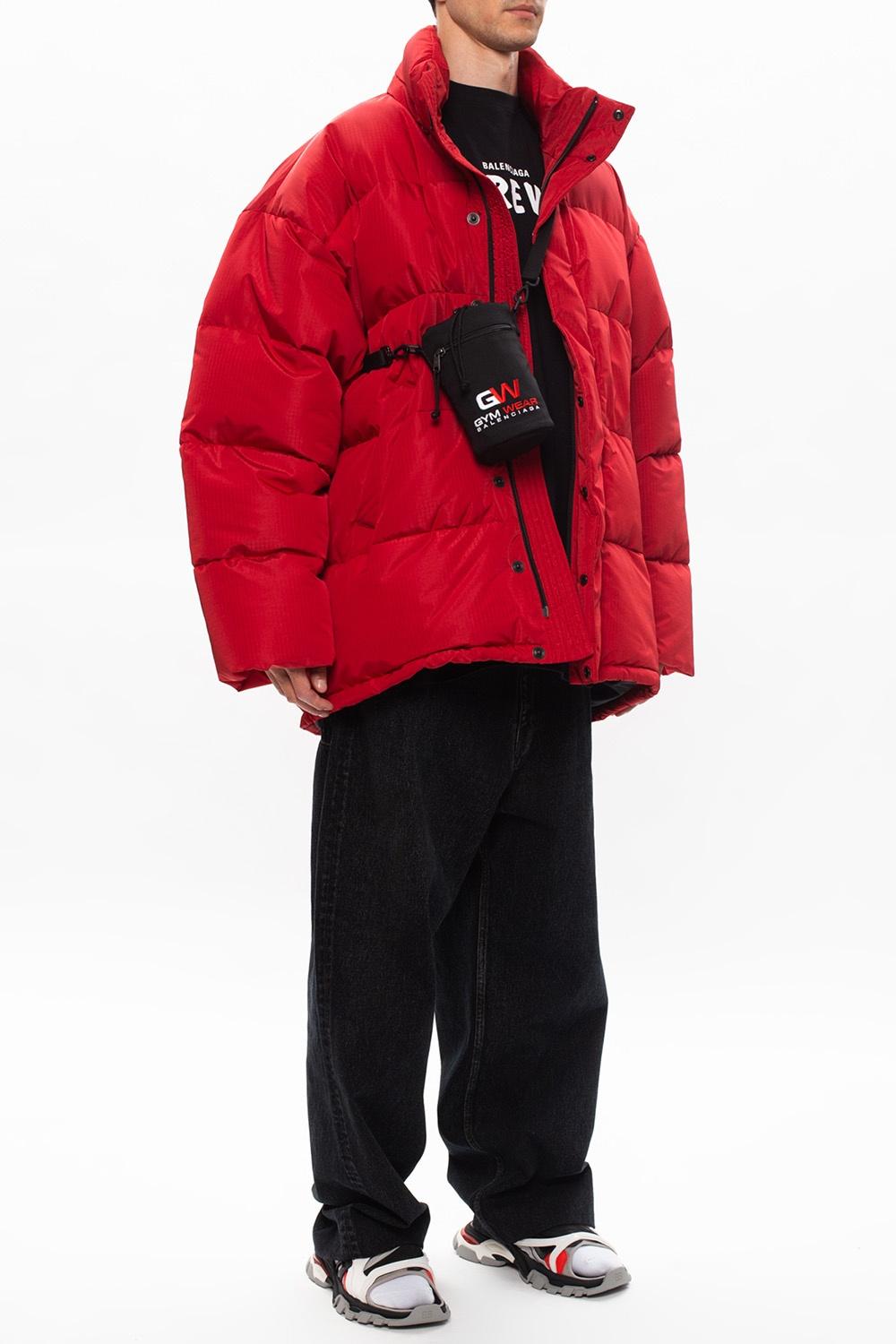 Balenciaga Down Jacket in Goose Down and Nylon with Embroidered Logo