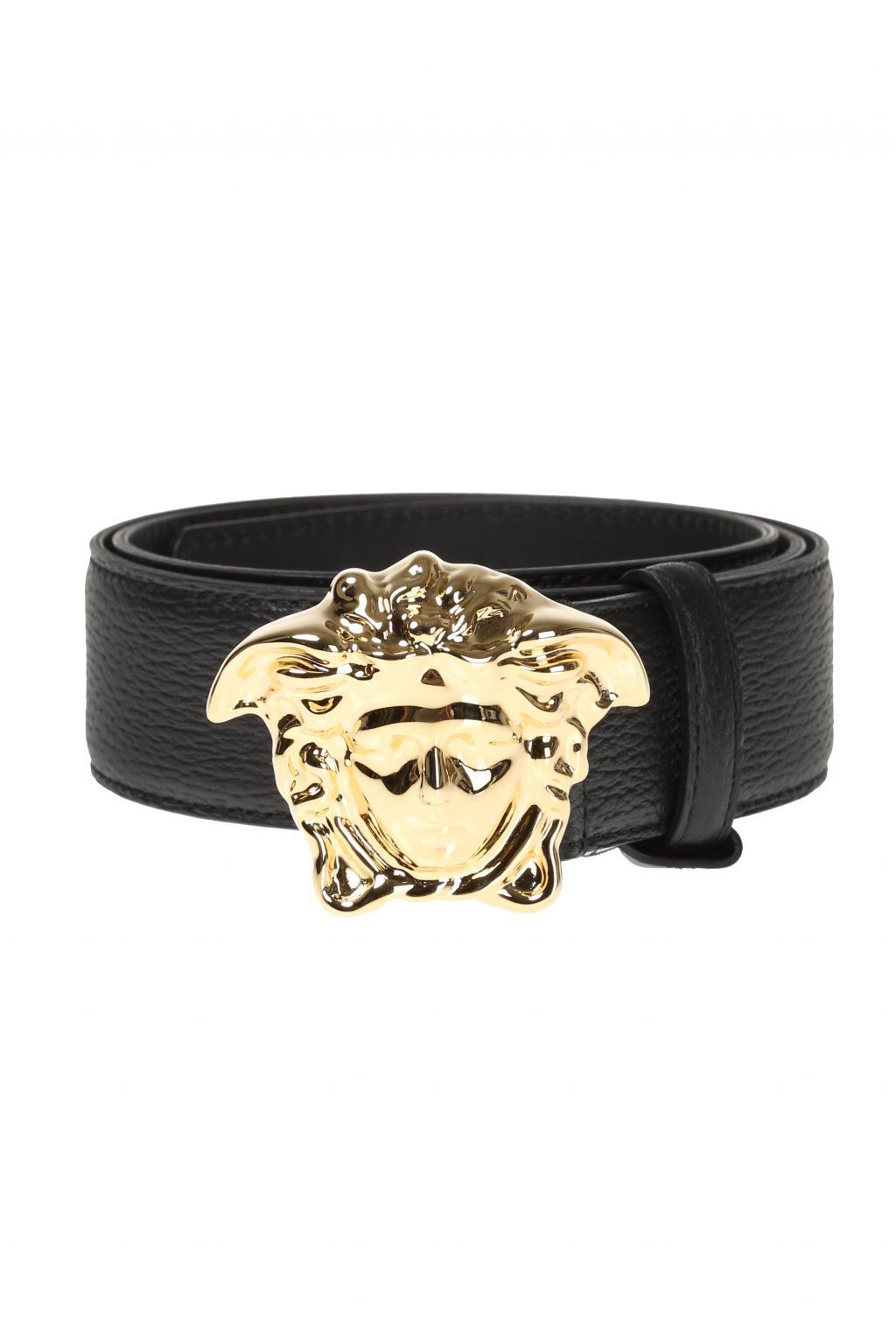 mens black versace belt