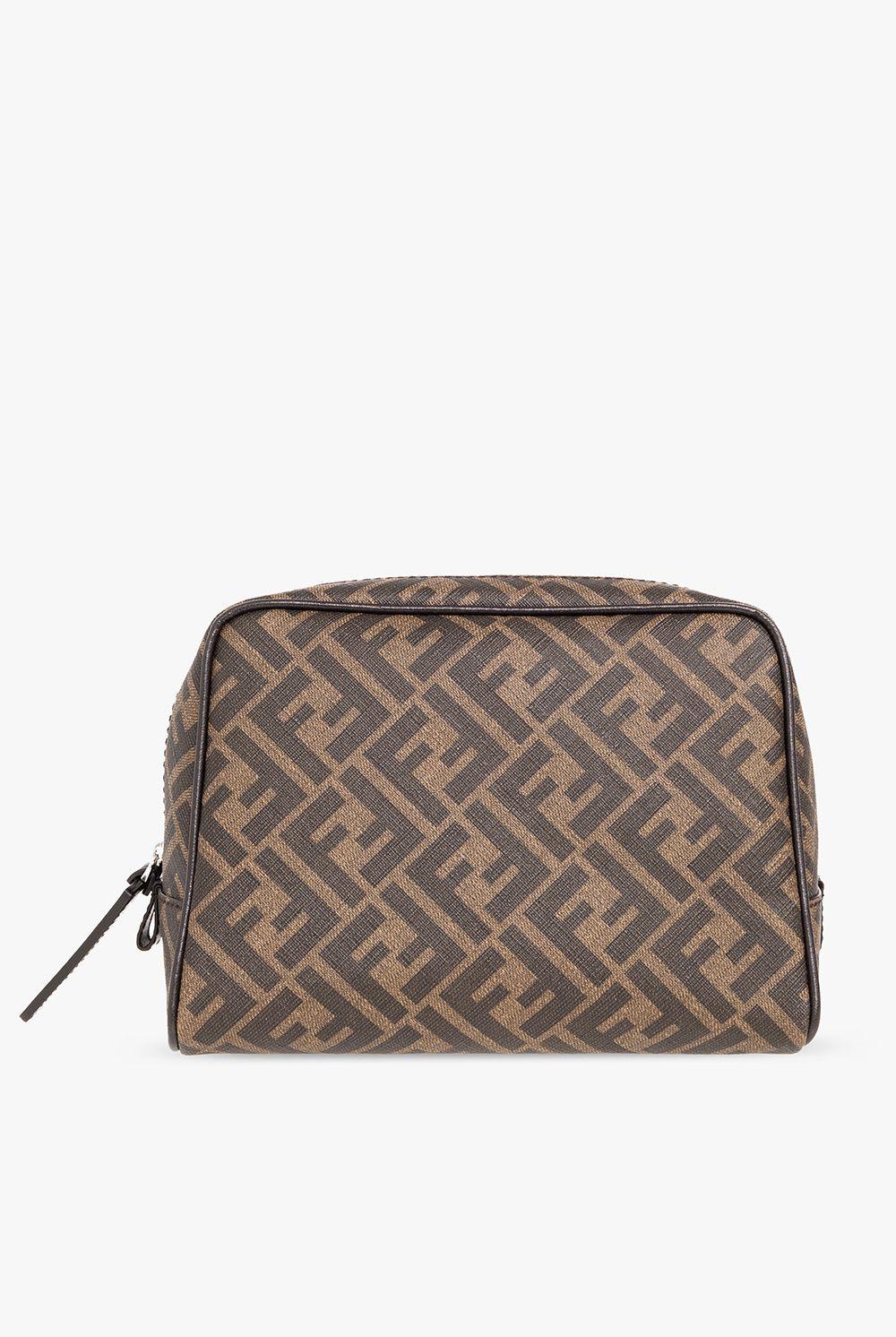 Fendi Wash Bag With Logo in Brown for Men | Lyst