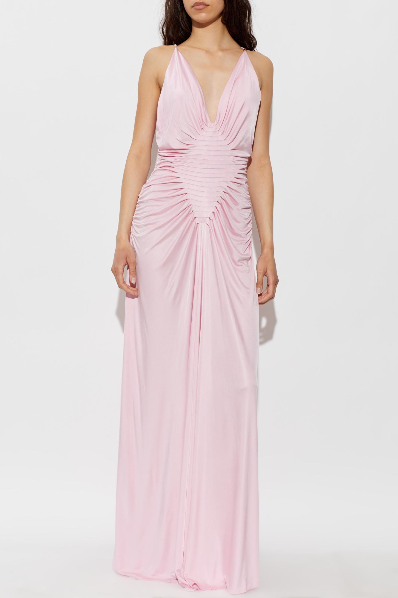 versace pink glitter dress 1998 Gianni Versace Couture Lavender Pink Silk Vintage Dress – Modig
