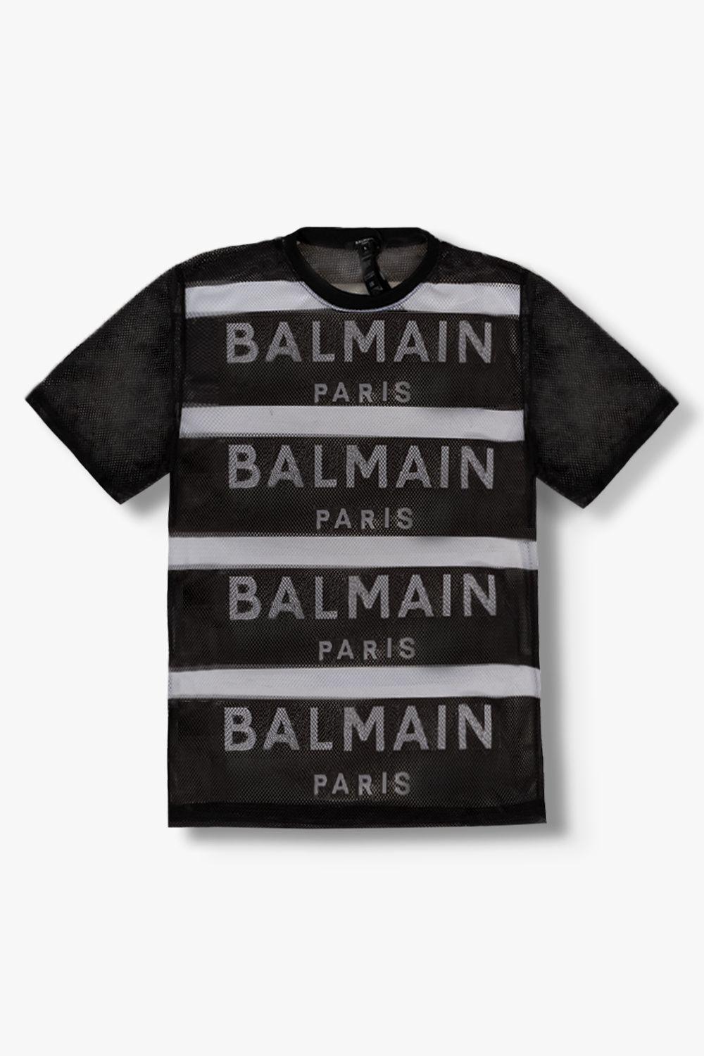 Balmain T-shirt With Logo in Black for Men | Lyst