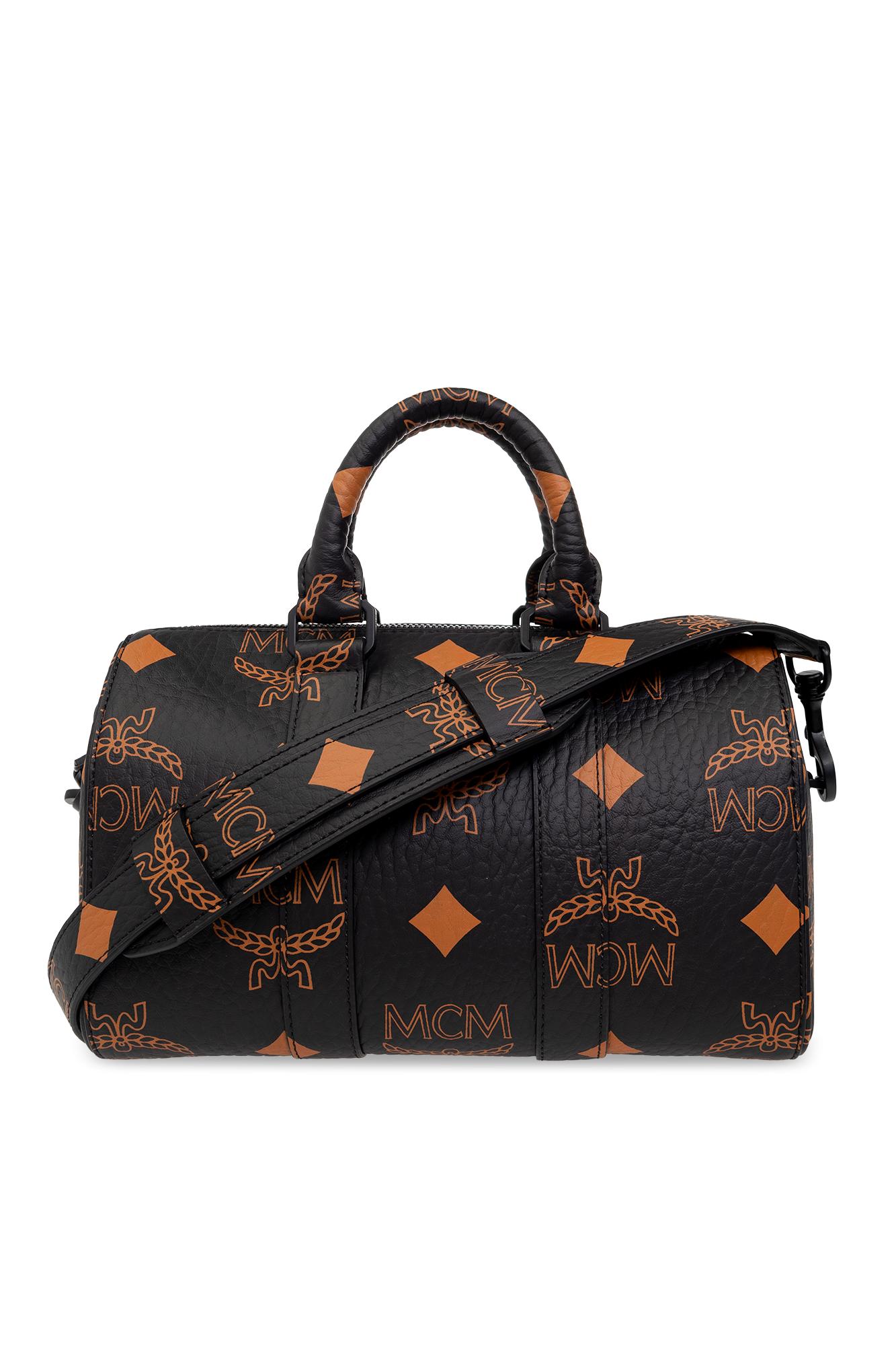 MCM 'aren Boston Small' Shoulder Bag in Black