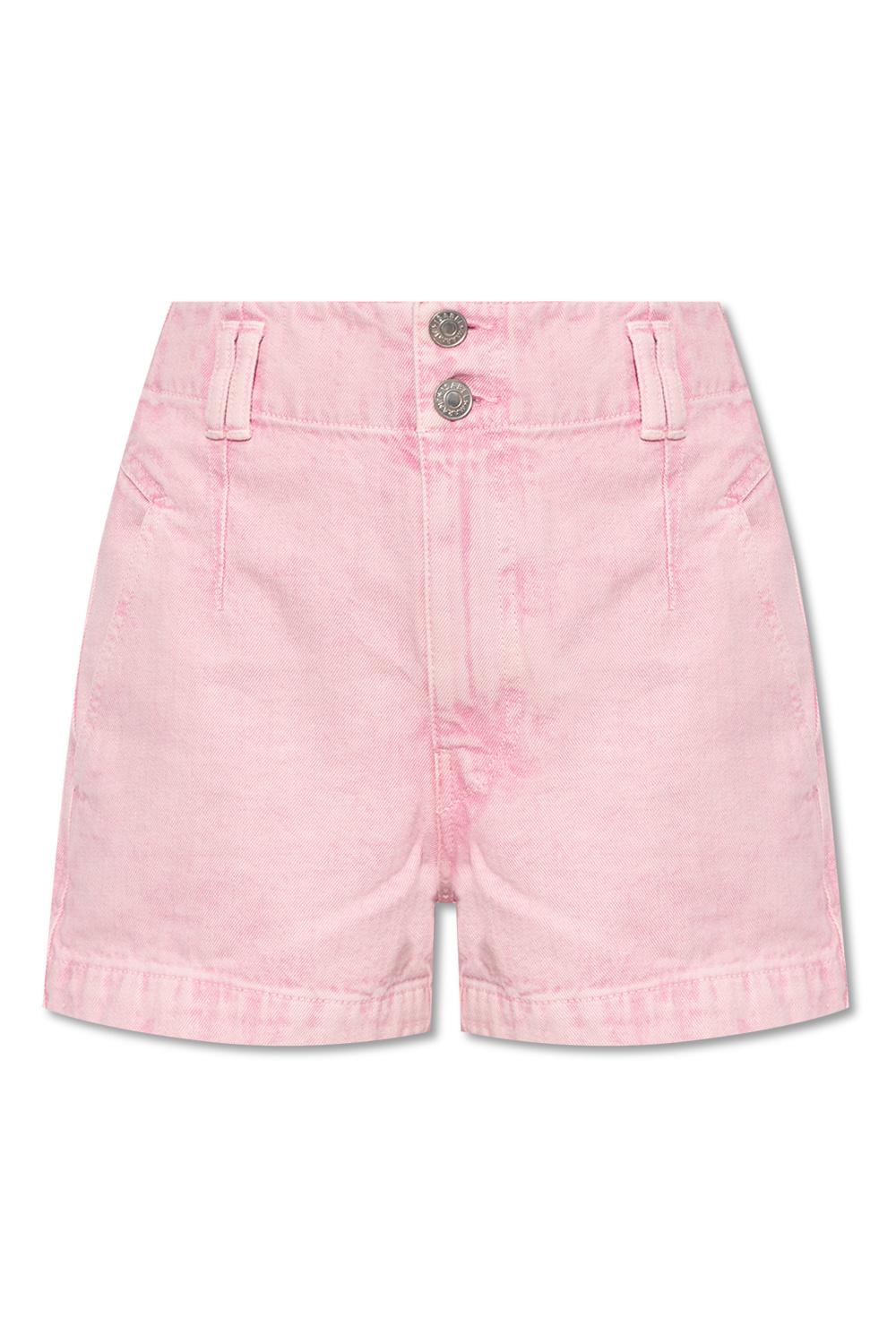 tihiana' Denim Shorts in Pink | Lyst