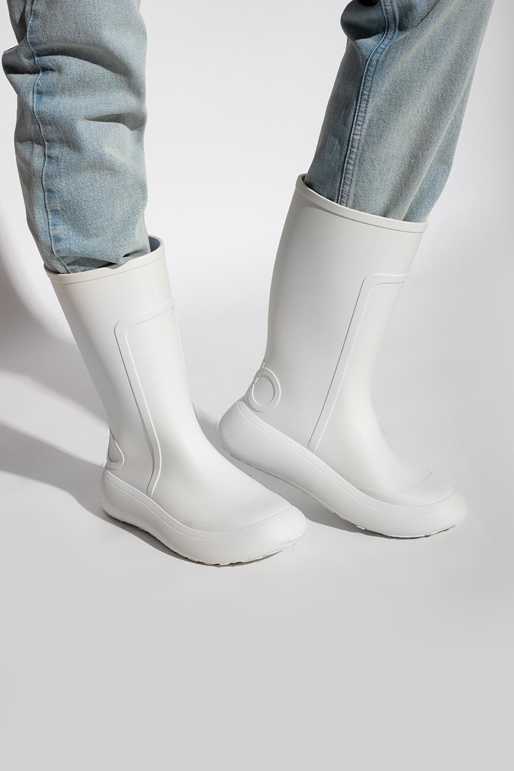 Ferragamo Rain Boots With Logo in White | Lyst