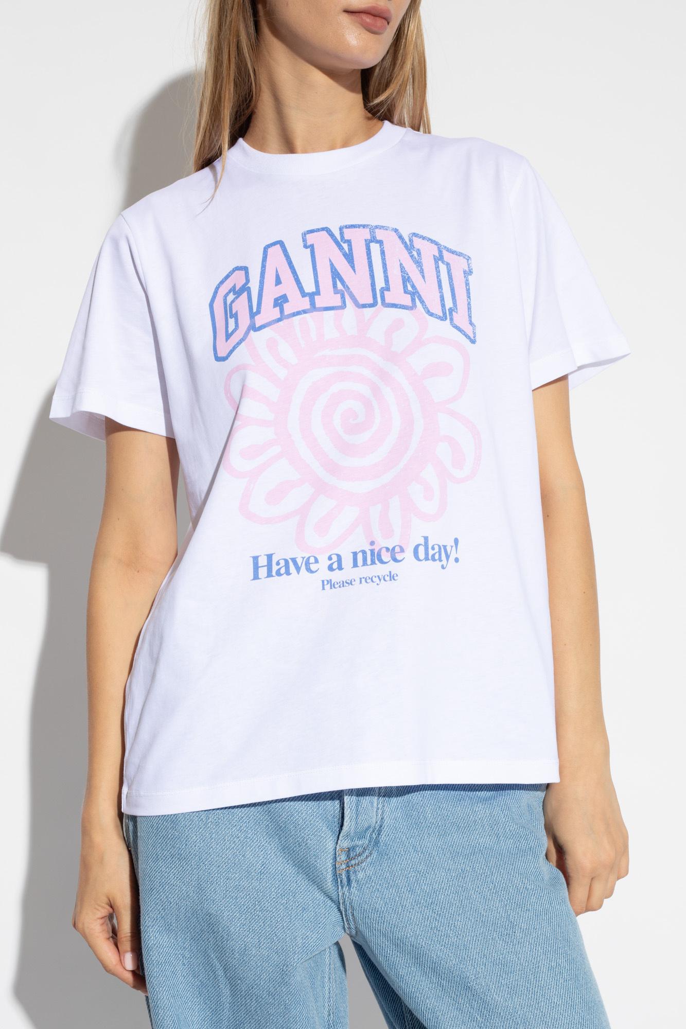 GANNI Gym Print T-shirt - Farfetch