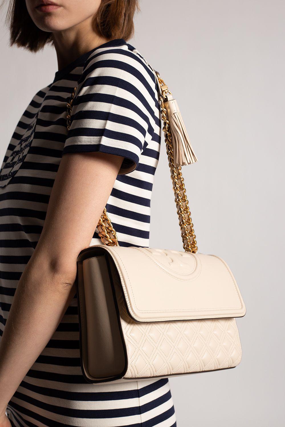 Tory Burch Women's Fleming Soft Convertible Shoulder Bag, New Cream, Off  White, One Size: Handbags
