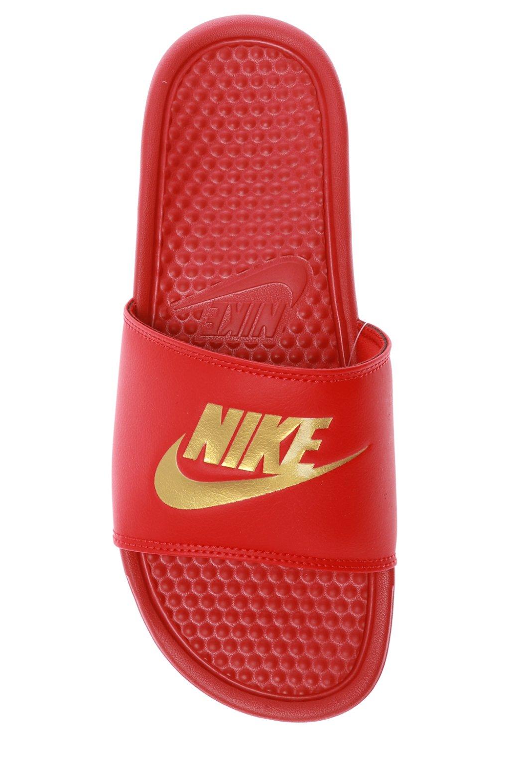 nike benassi jdi red gold