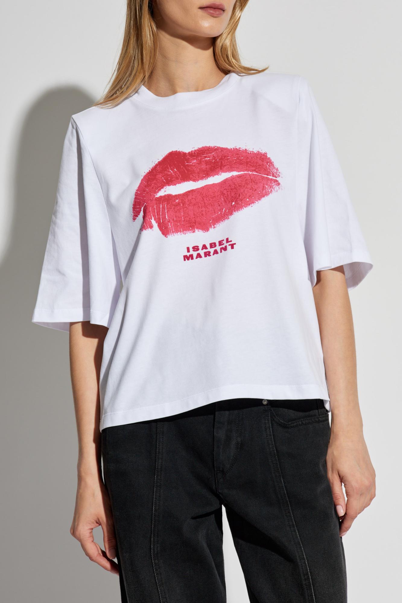 ISABEL MARANTのTシャツ Aby ロゴ コットン Tシャツ 女性 黒 | ISABEL MARANT 公式サイト