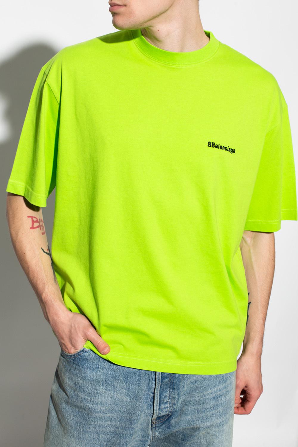 Balenciaga T-shirt With Logo in Green for Men | Lyst