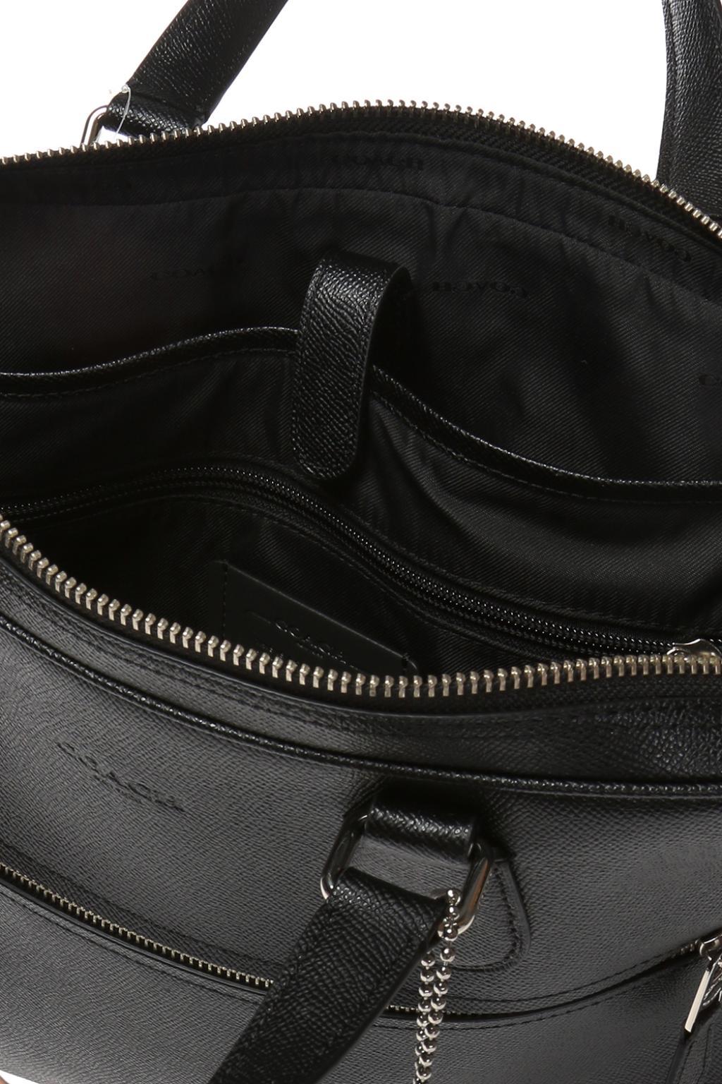 leather coach laptop bag