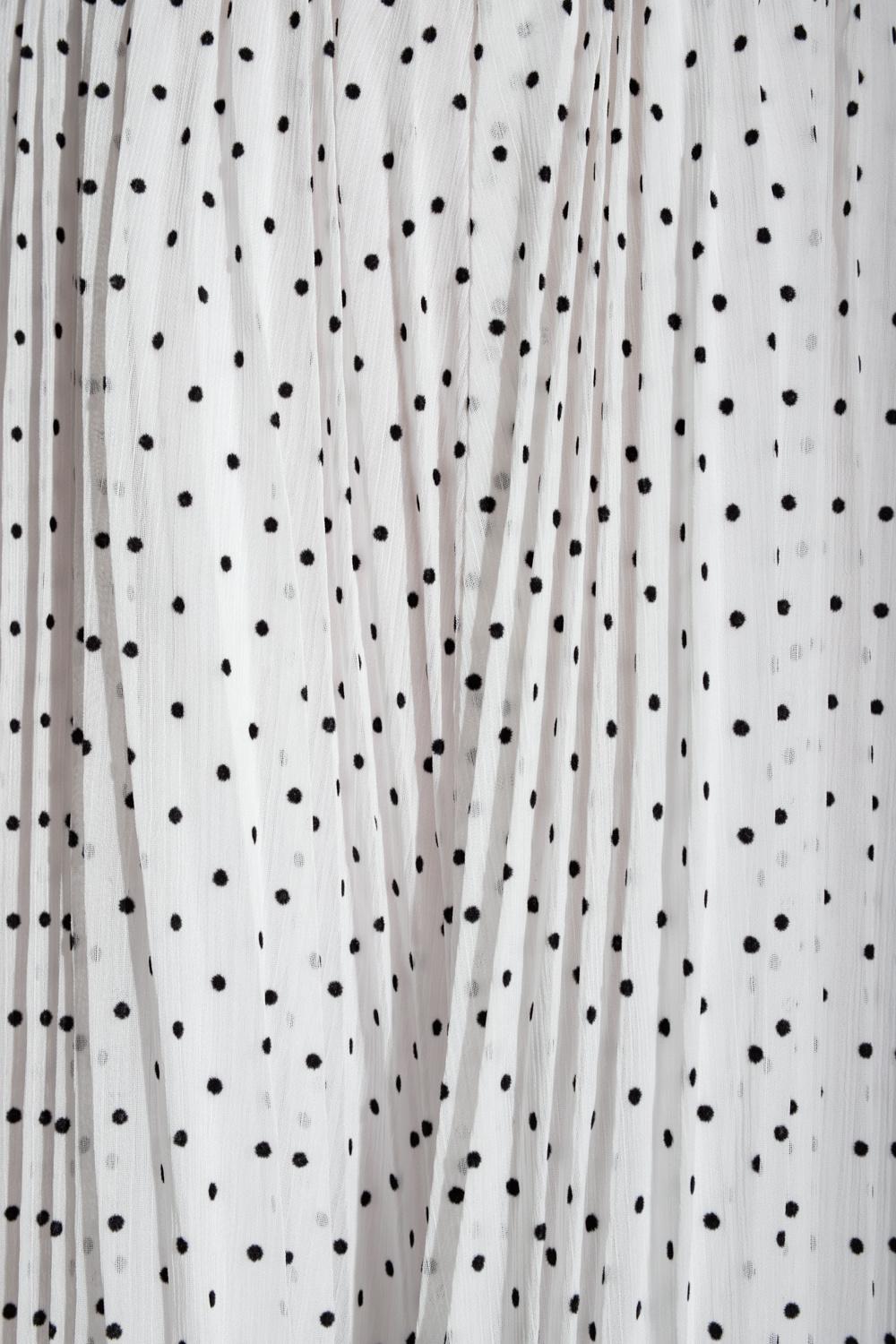 Self-Portrait Polka Dot Dress in White | Lyst
