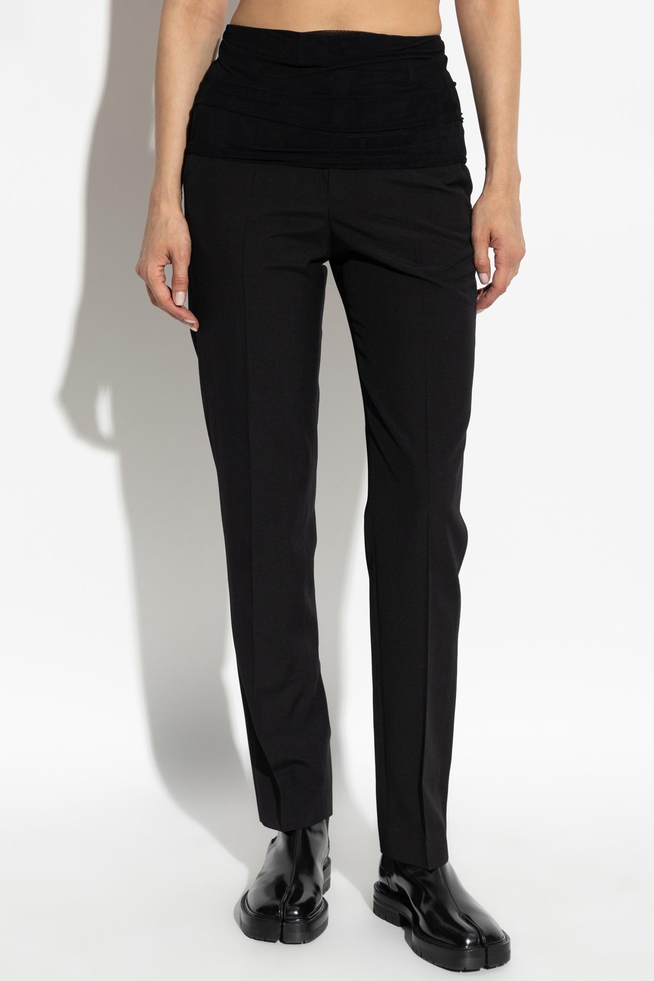 パンツ Mm6 Straight-Leg Trousers In Gabardine MM6 Maison Margiela Gabardine Paint Splatter Pants | Saks
