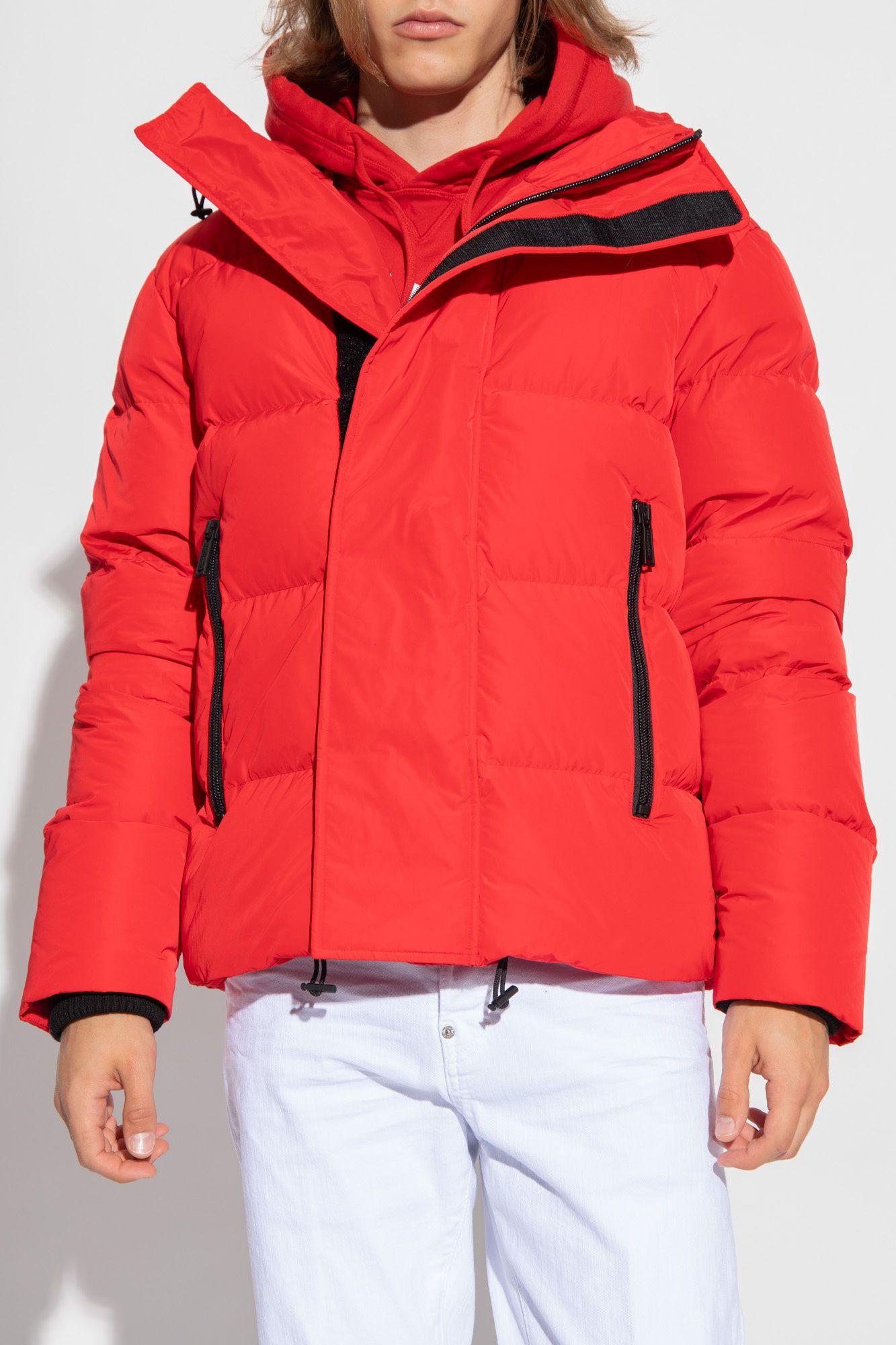 DSquared² Quilted Down Jacket in Red for Men | Lyst