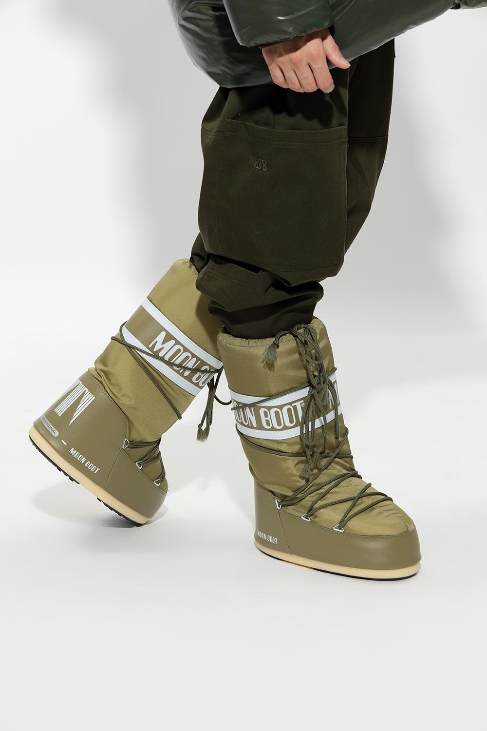 Moon Boot 'icon Nylon' Snow Boots in Green for Men | Lyst