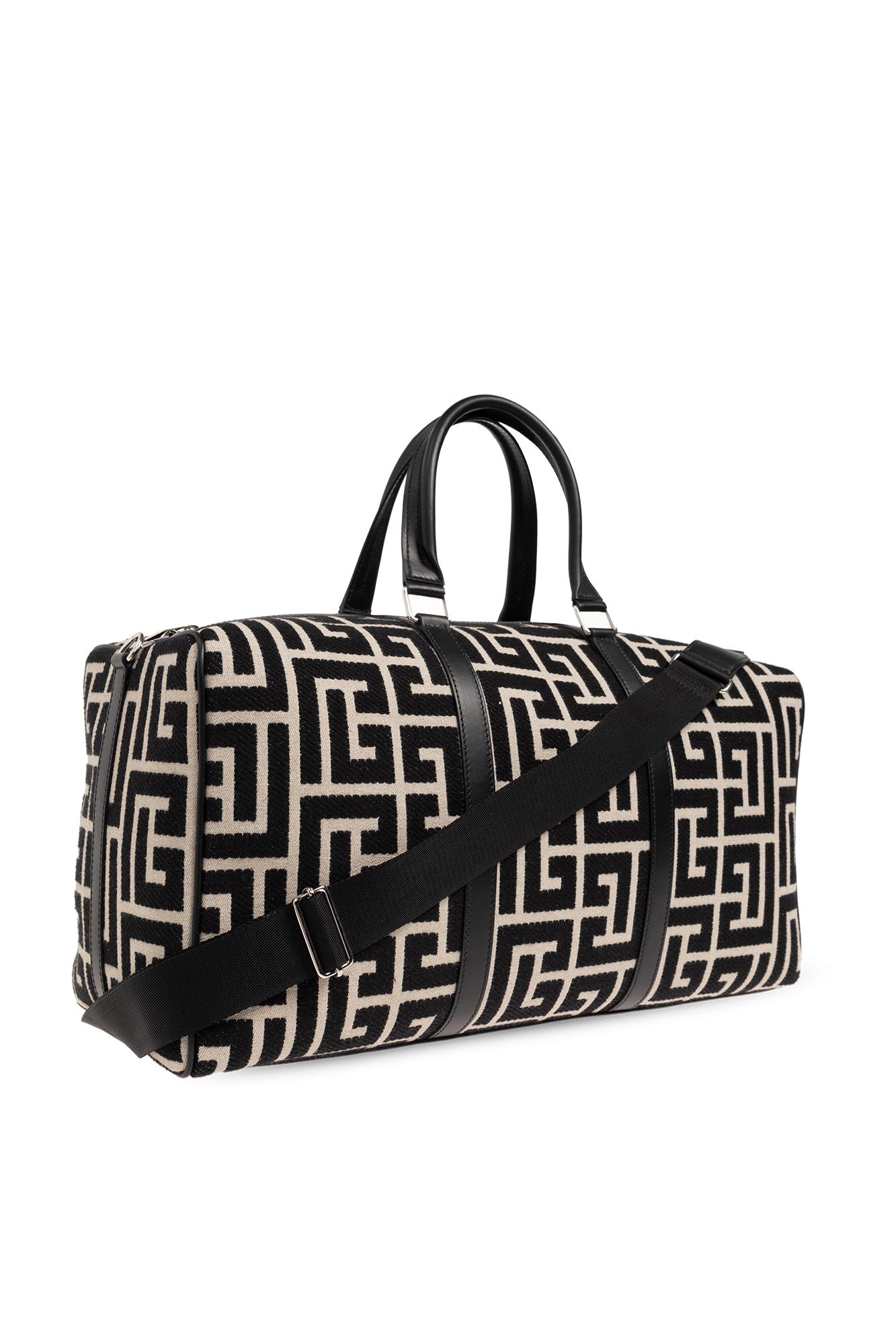 Balmain Travel Bag With Monogram in Black for Men Lyst