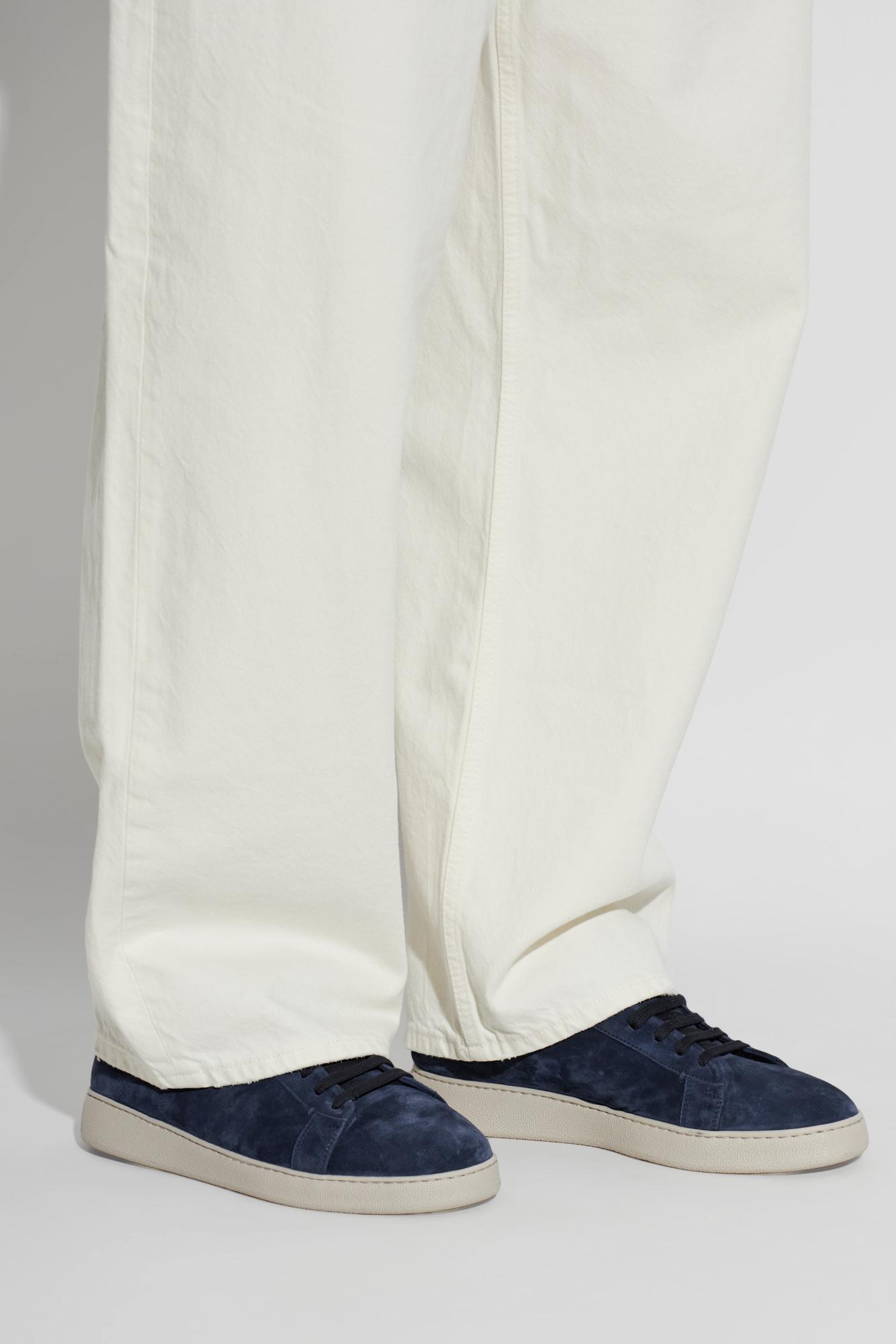Baskets Eleventy En Tricot Homme Taille 42 (US 9) - Beige, Légères, Doublure Cuir, Neuves Sans Emballage
