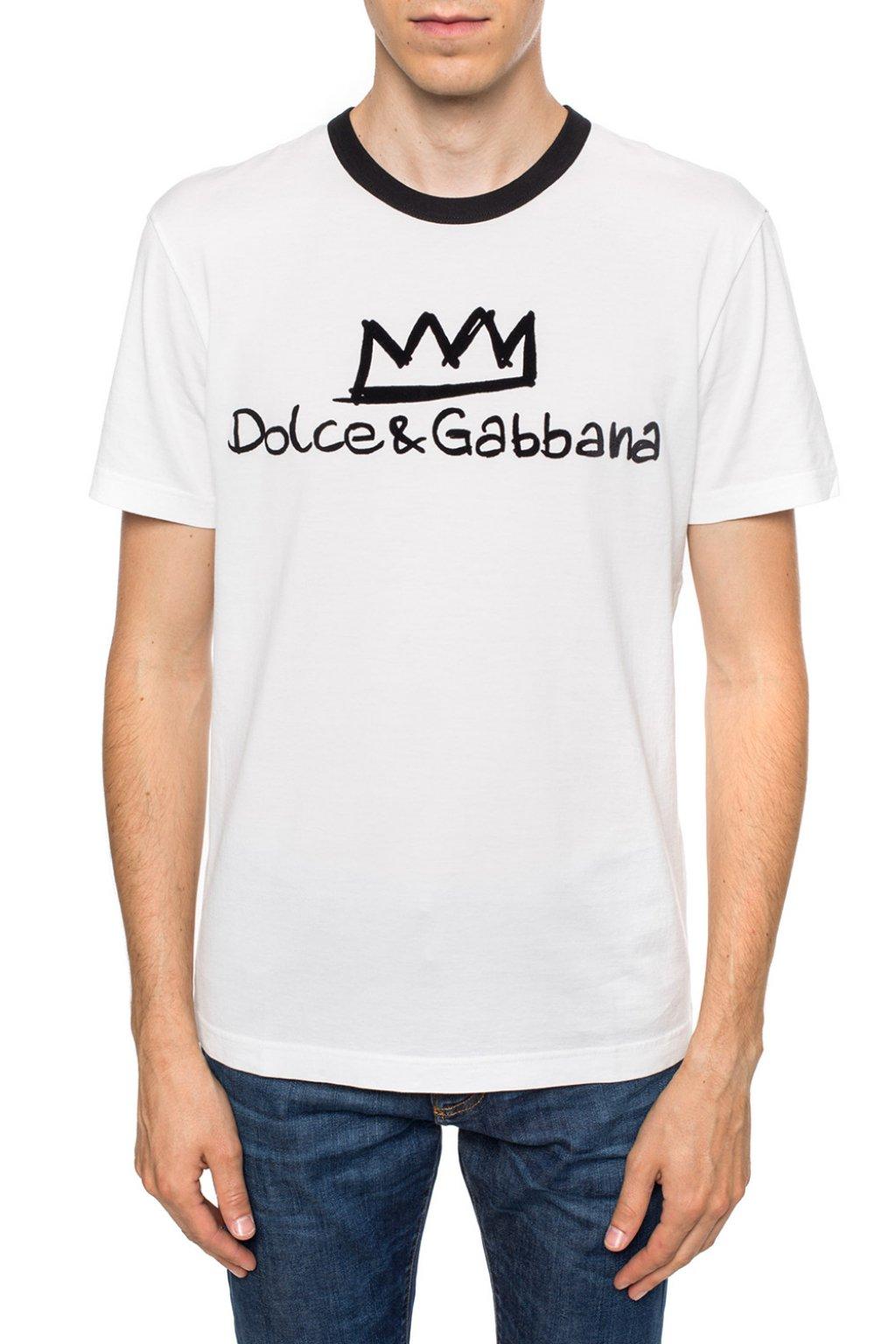 Dolce & Gabbana Cotton Logoprinted Tshirt in White for Men Lyst