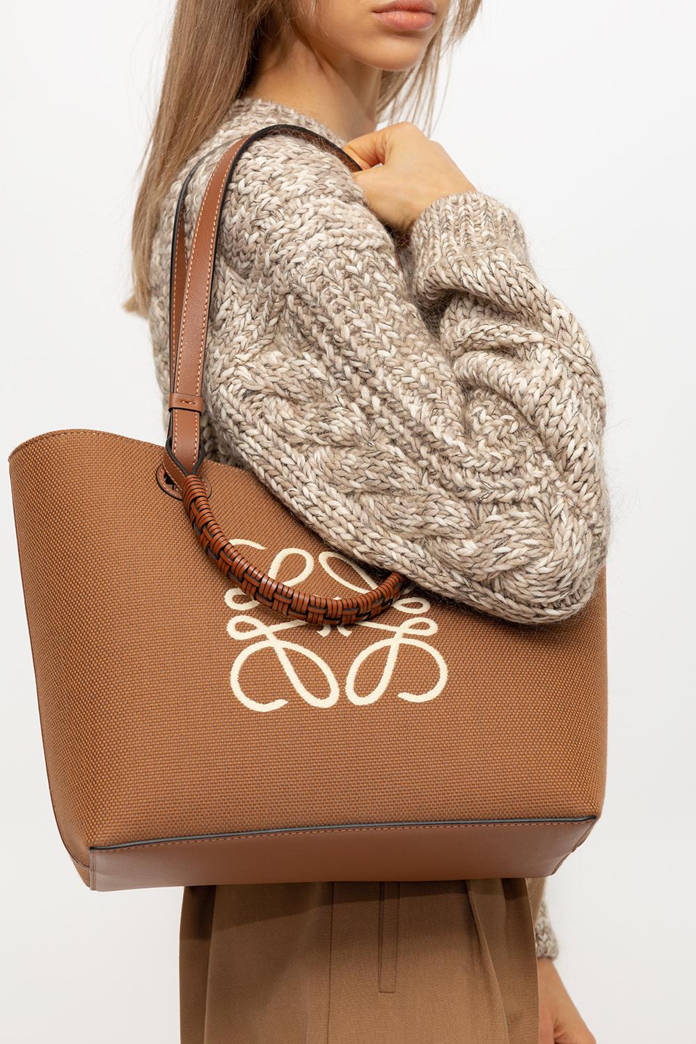 Loewe 'anagram Small' Shopper Bag in Brown