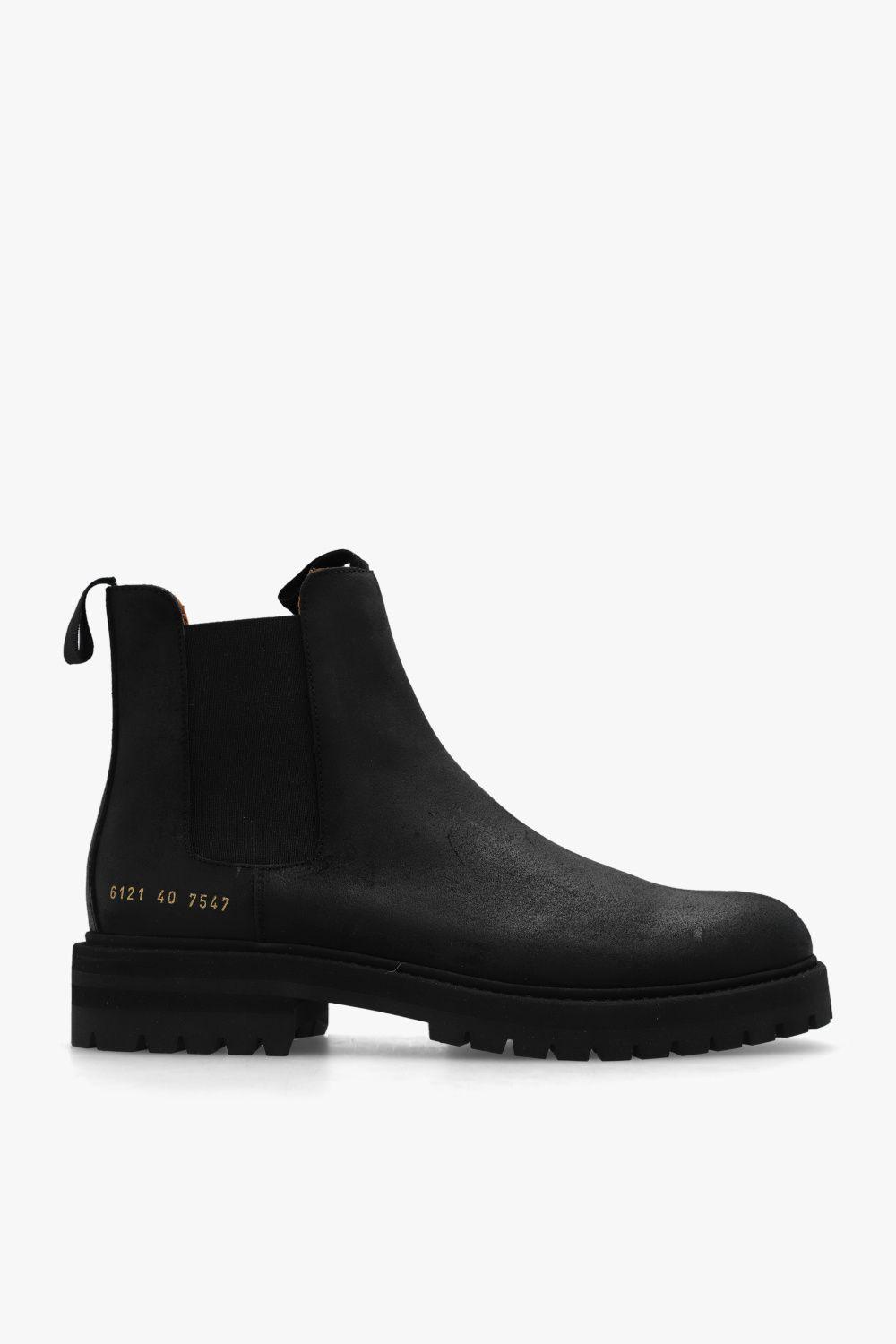 Common Projects Leather Chelsea Boots in Black | Lyst